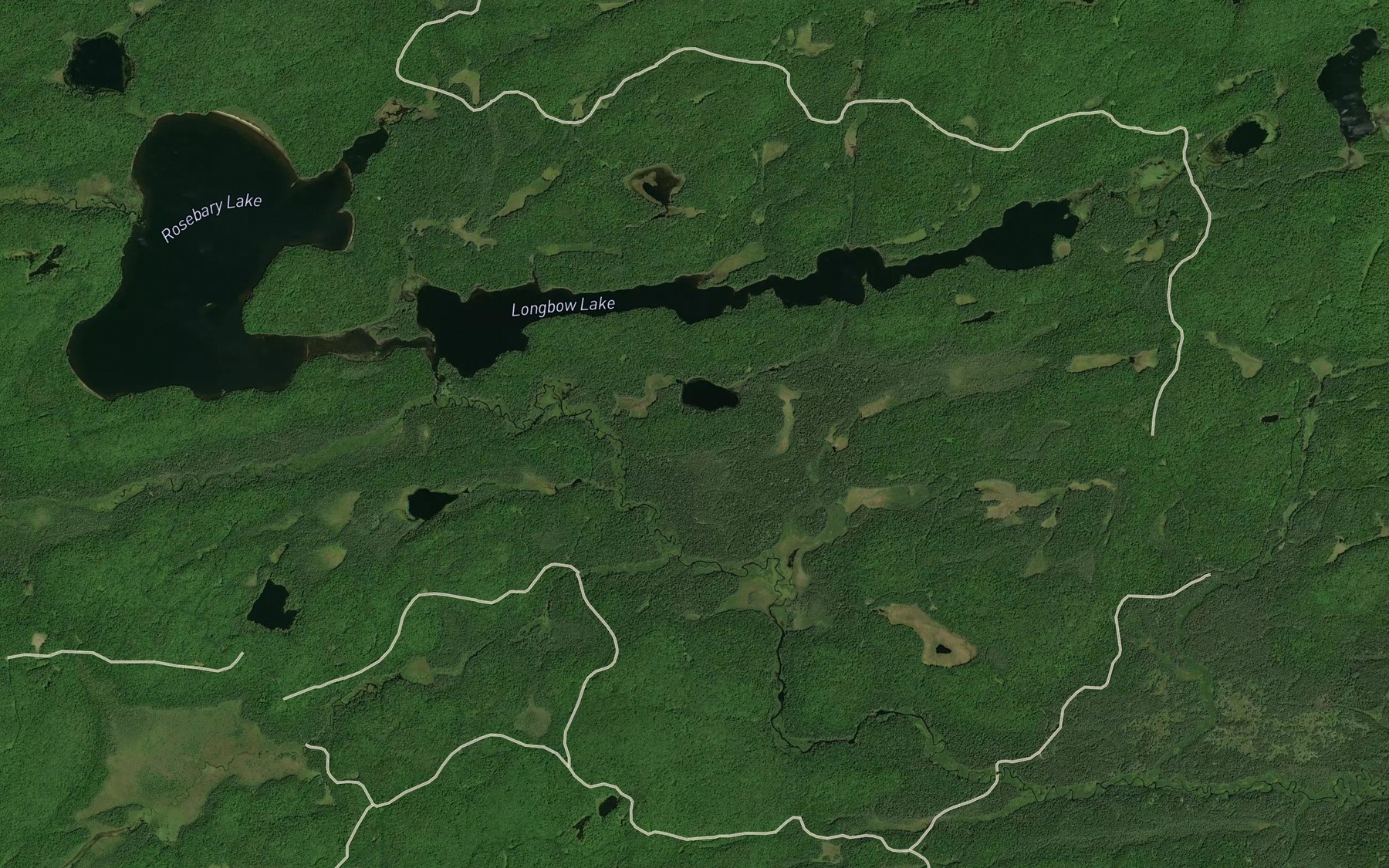 Satellite map of the David Creek