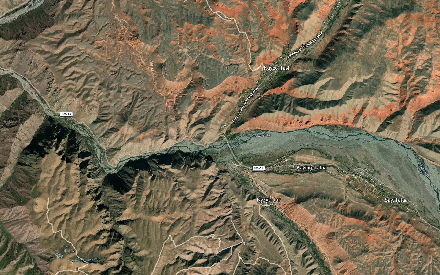 Satellite map of the Kichirganak