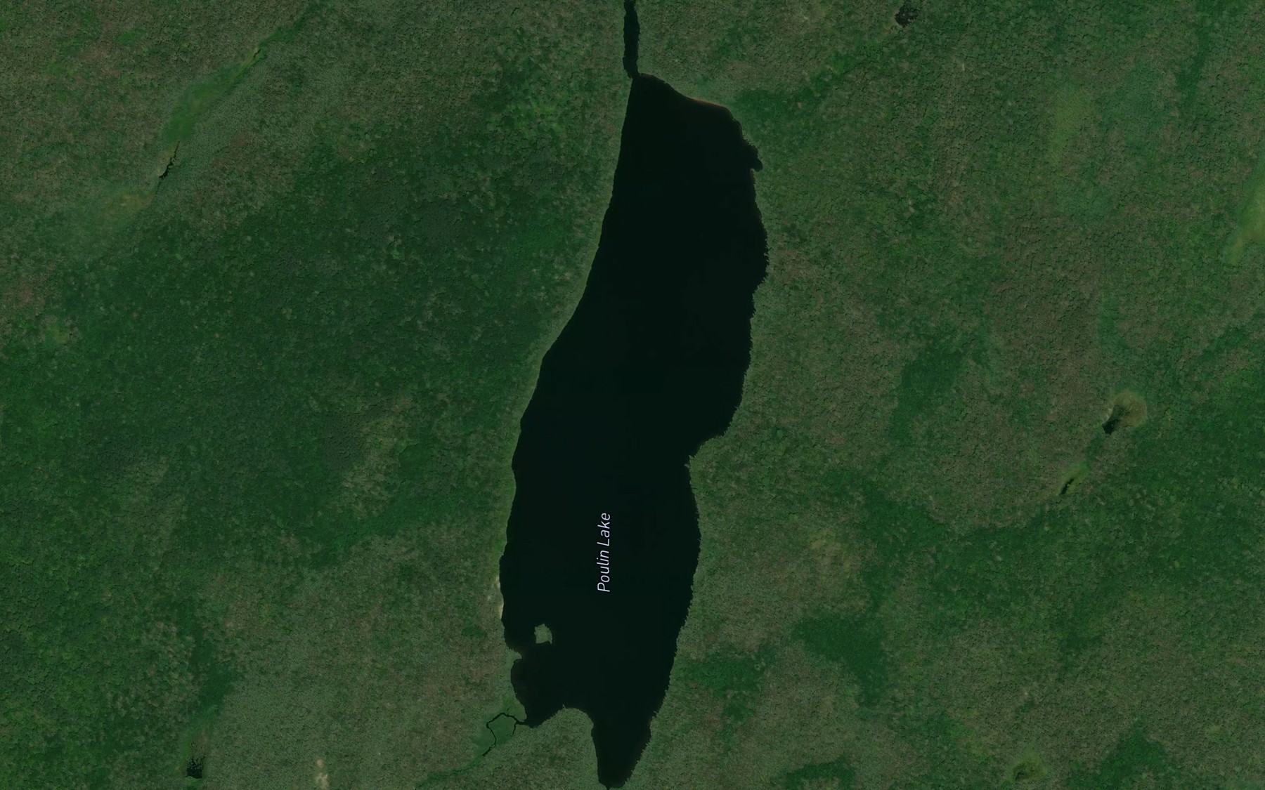Satellite map of the Poulin Lake