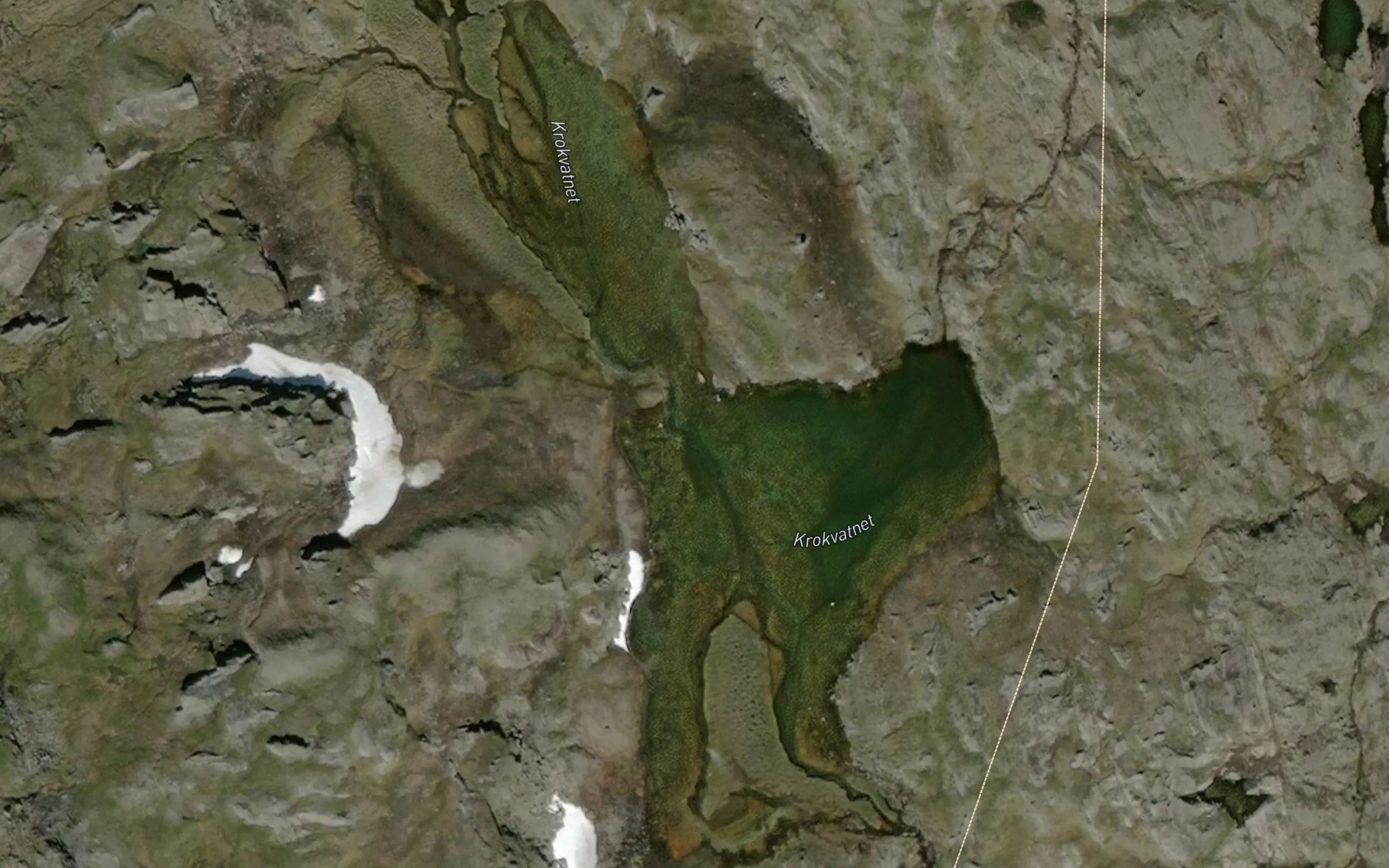 Satellite map of the Krokvatnet