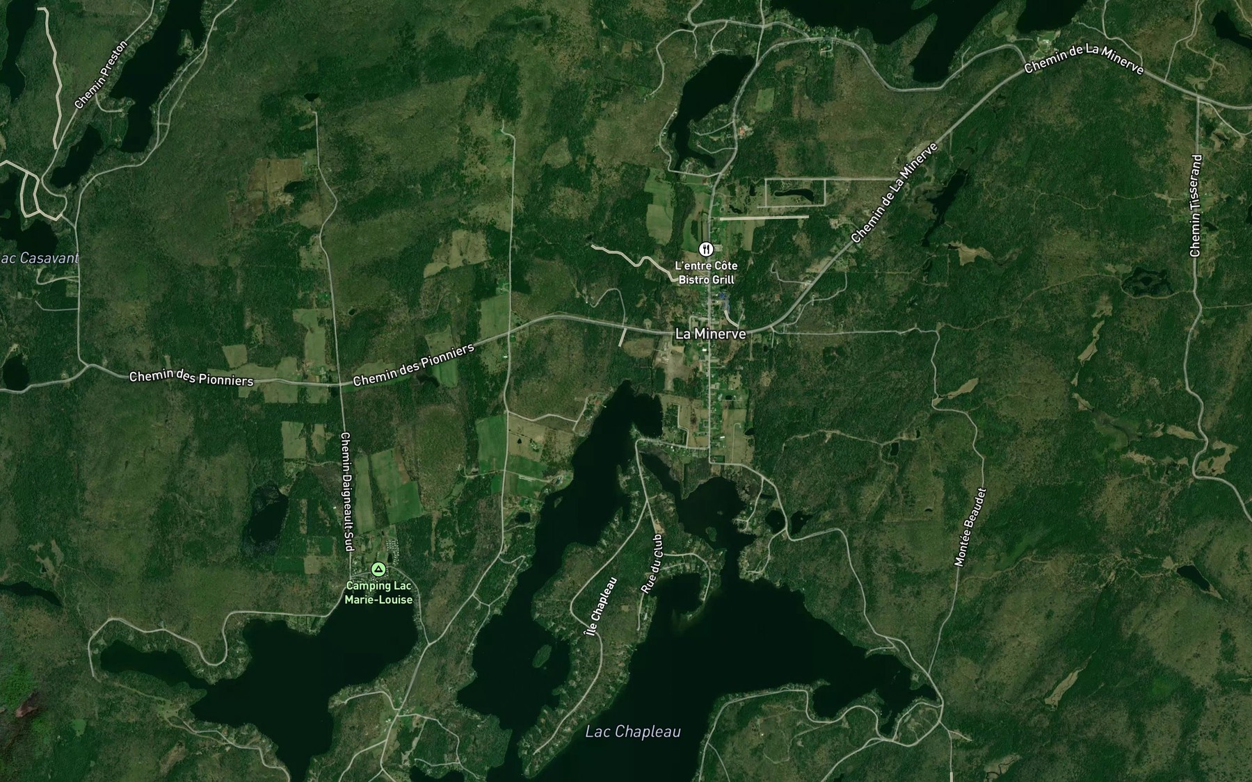 Satellite map of the Decharge du Lac Shaughnessy
