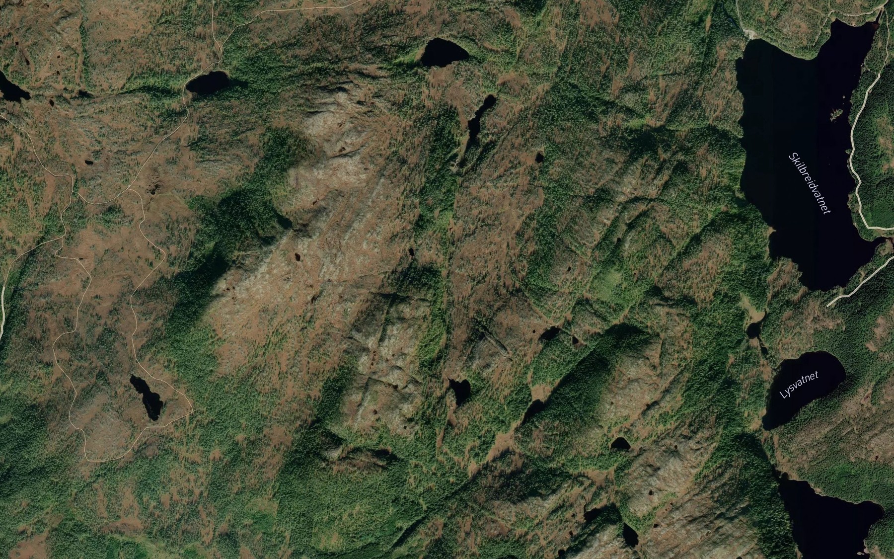 Satellite map of the Fjellbekke