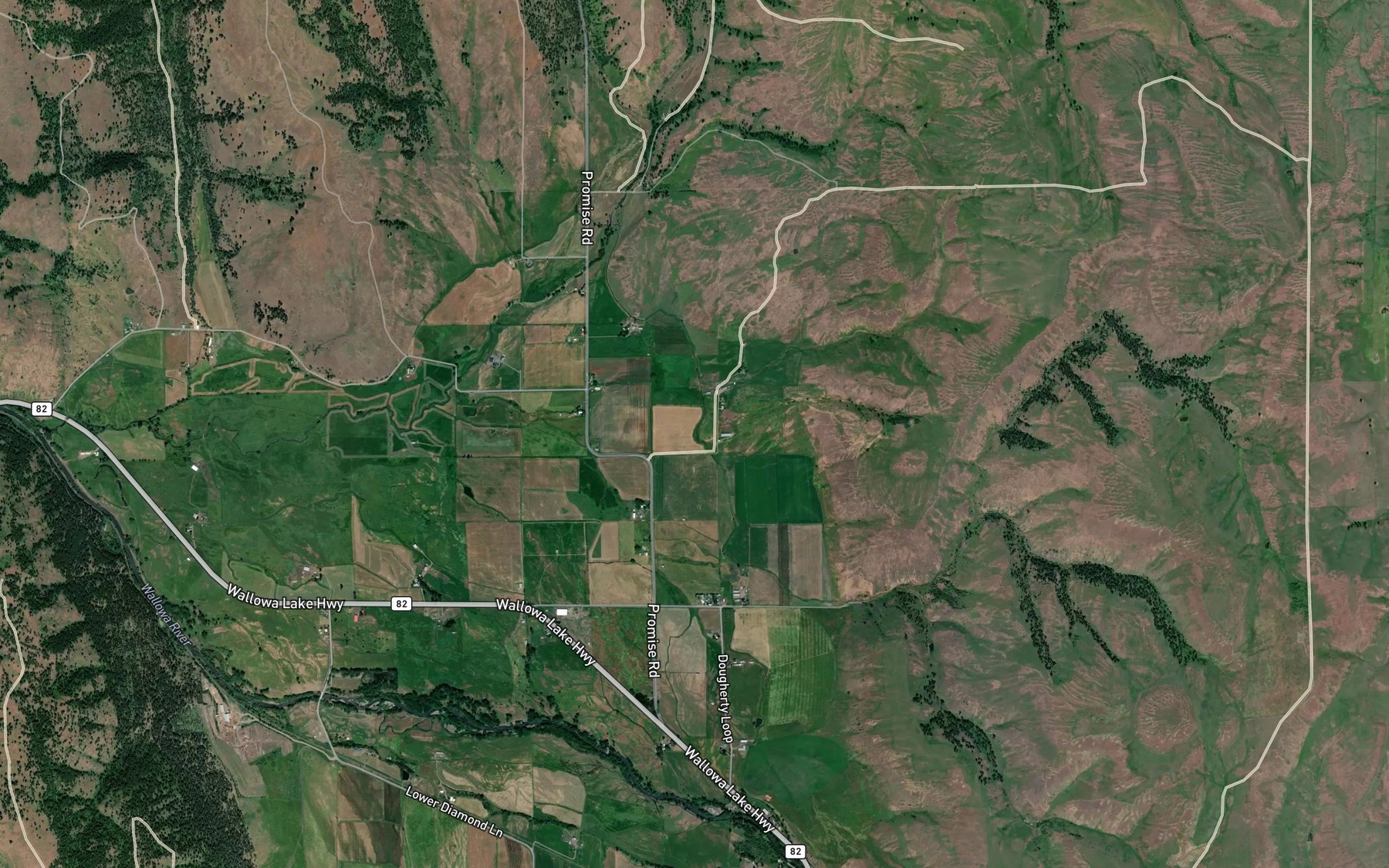 Satellite map of the Lower Valley Ditch