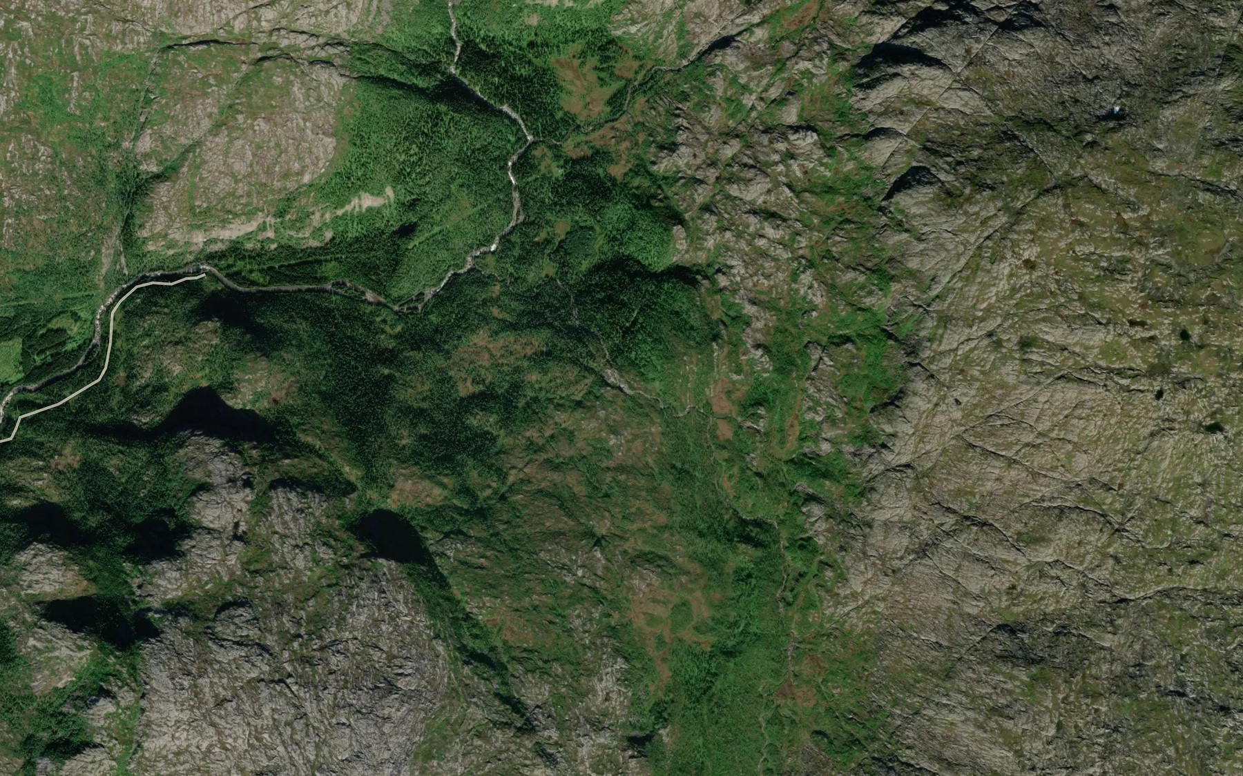 Satellite map of the Kjerrneselva