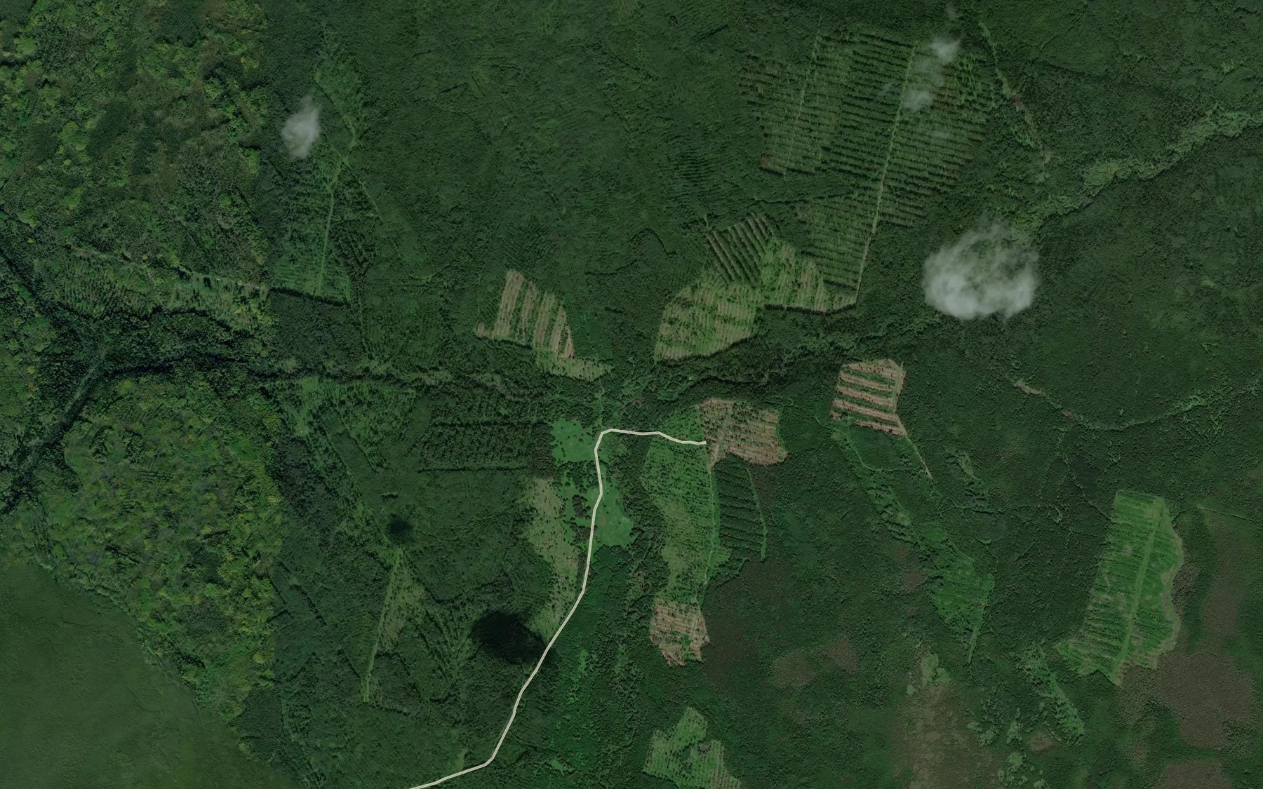 Satellite map of the Keka