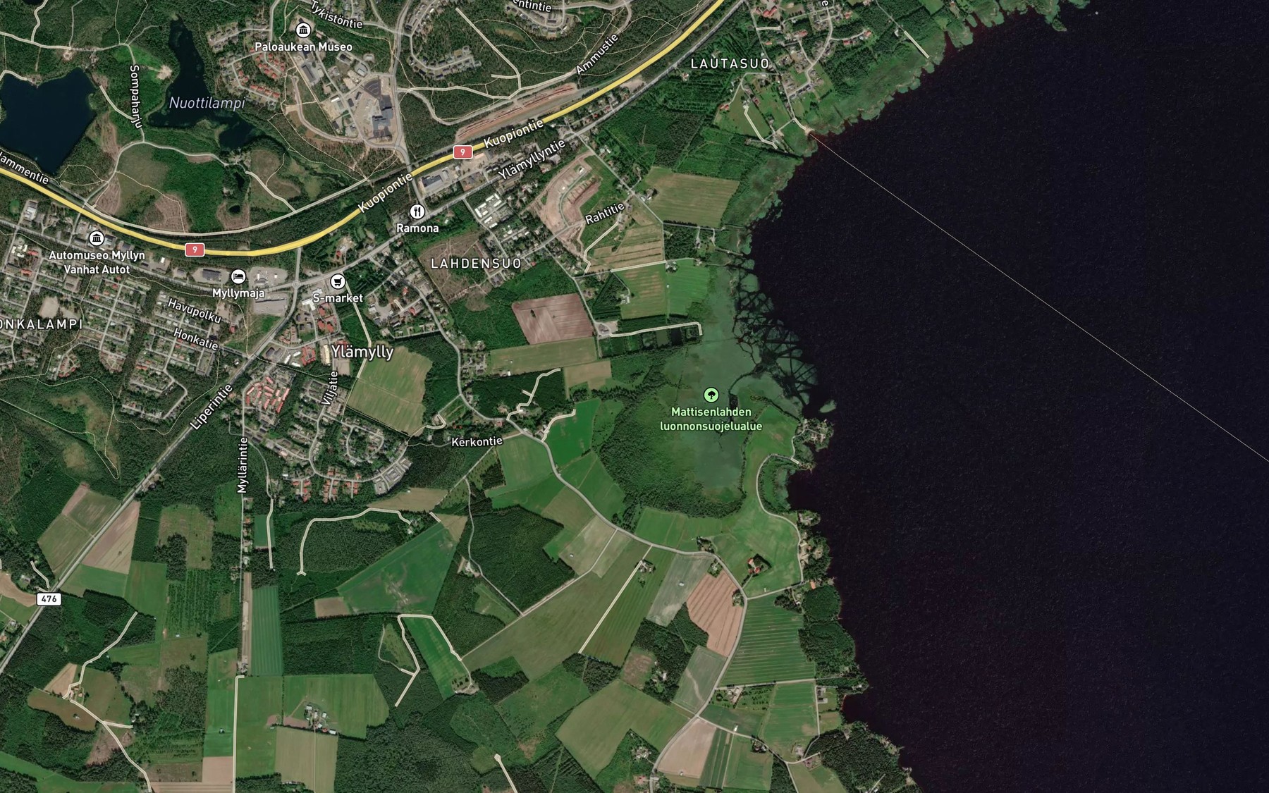 Satellite map of the Tuomipuro