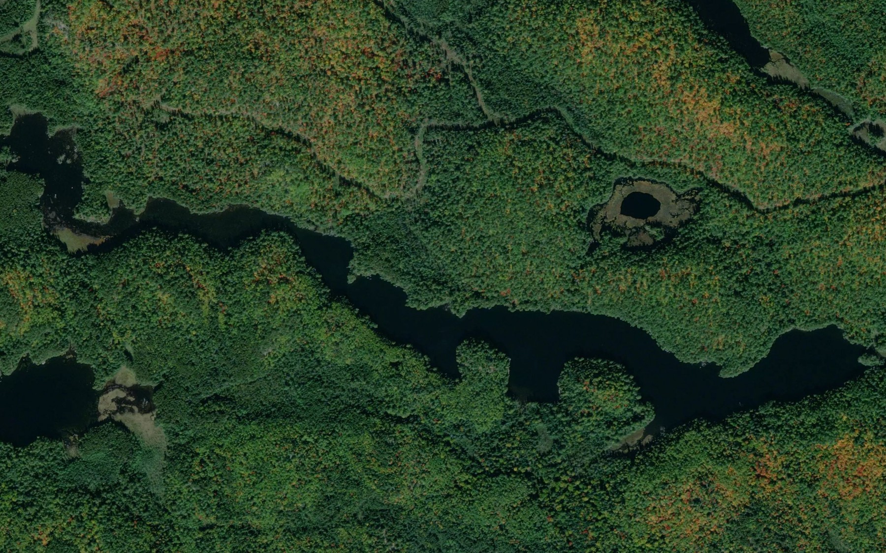 Satellite map of the South Long Lake