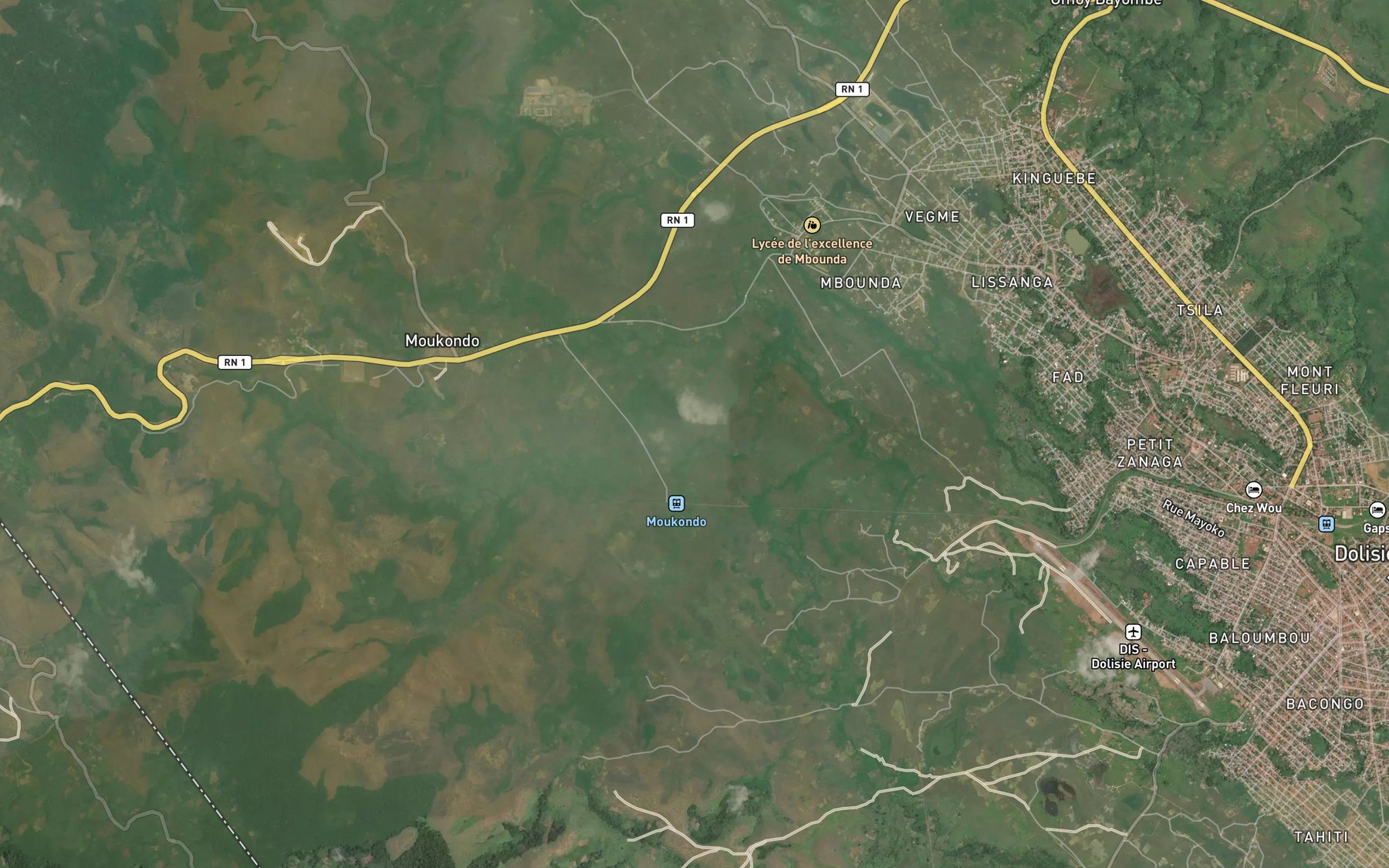 Satellite map of the Kitouindi