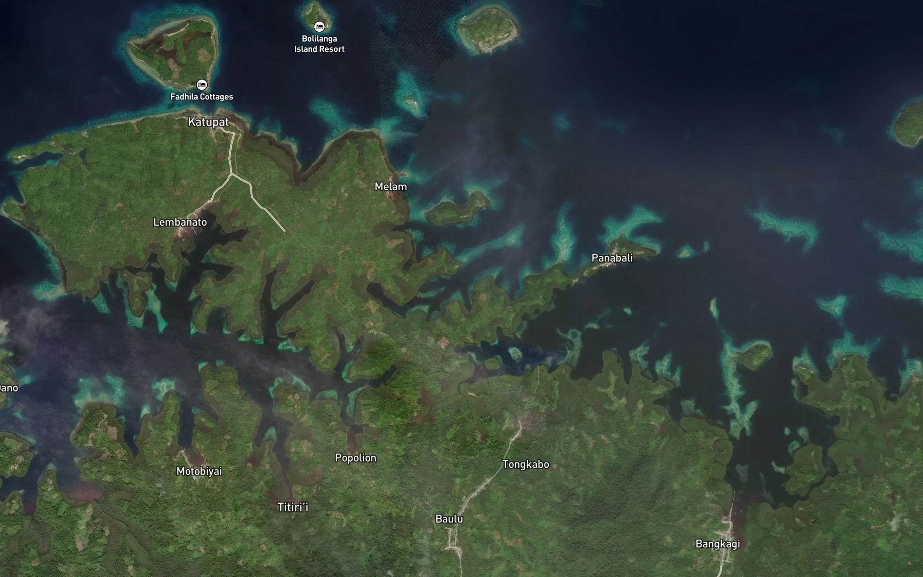 Satellite map of the Teluk Totobi