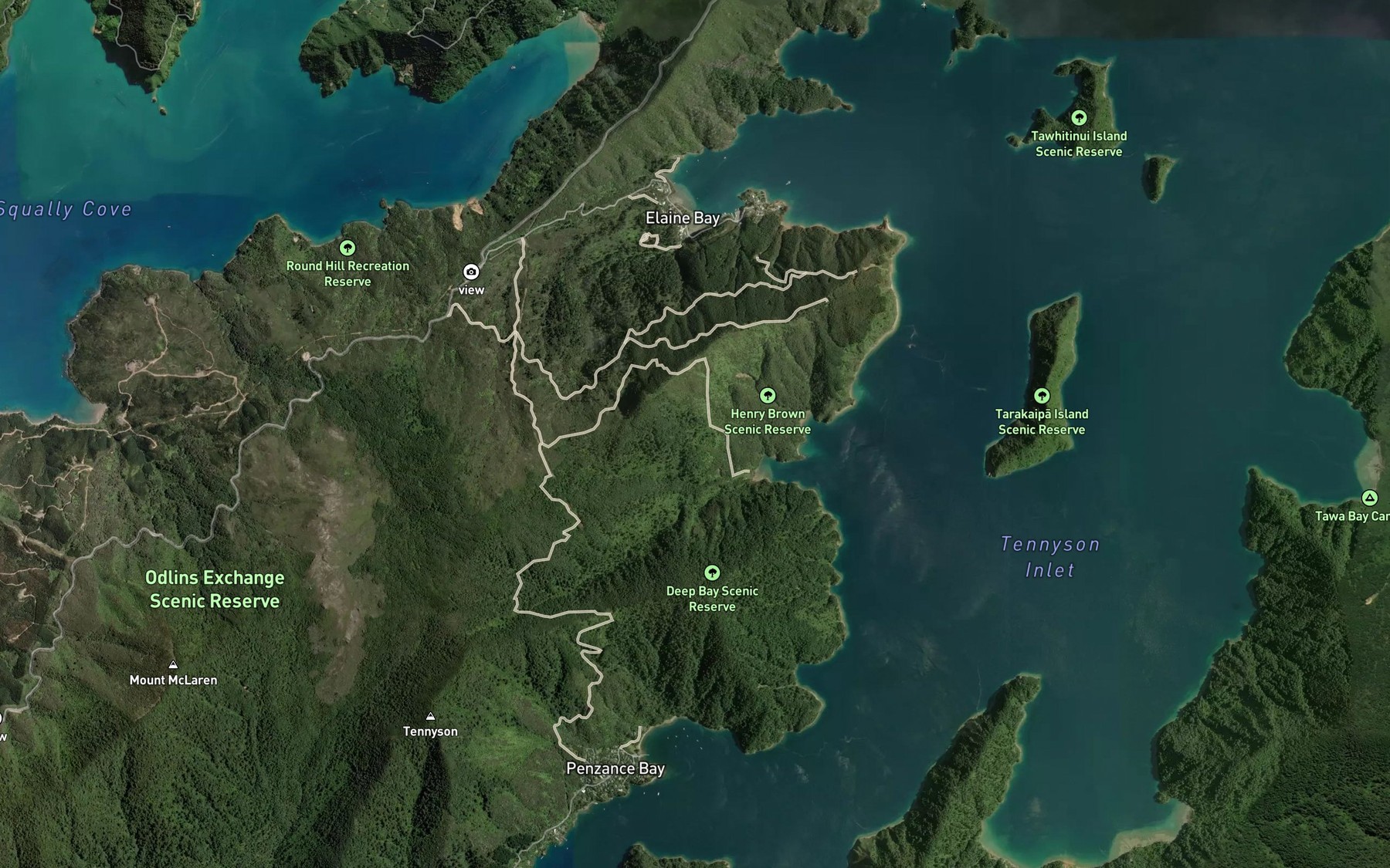 Satellite map of the Deep Bay