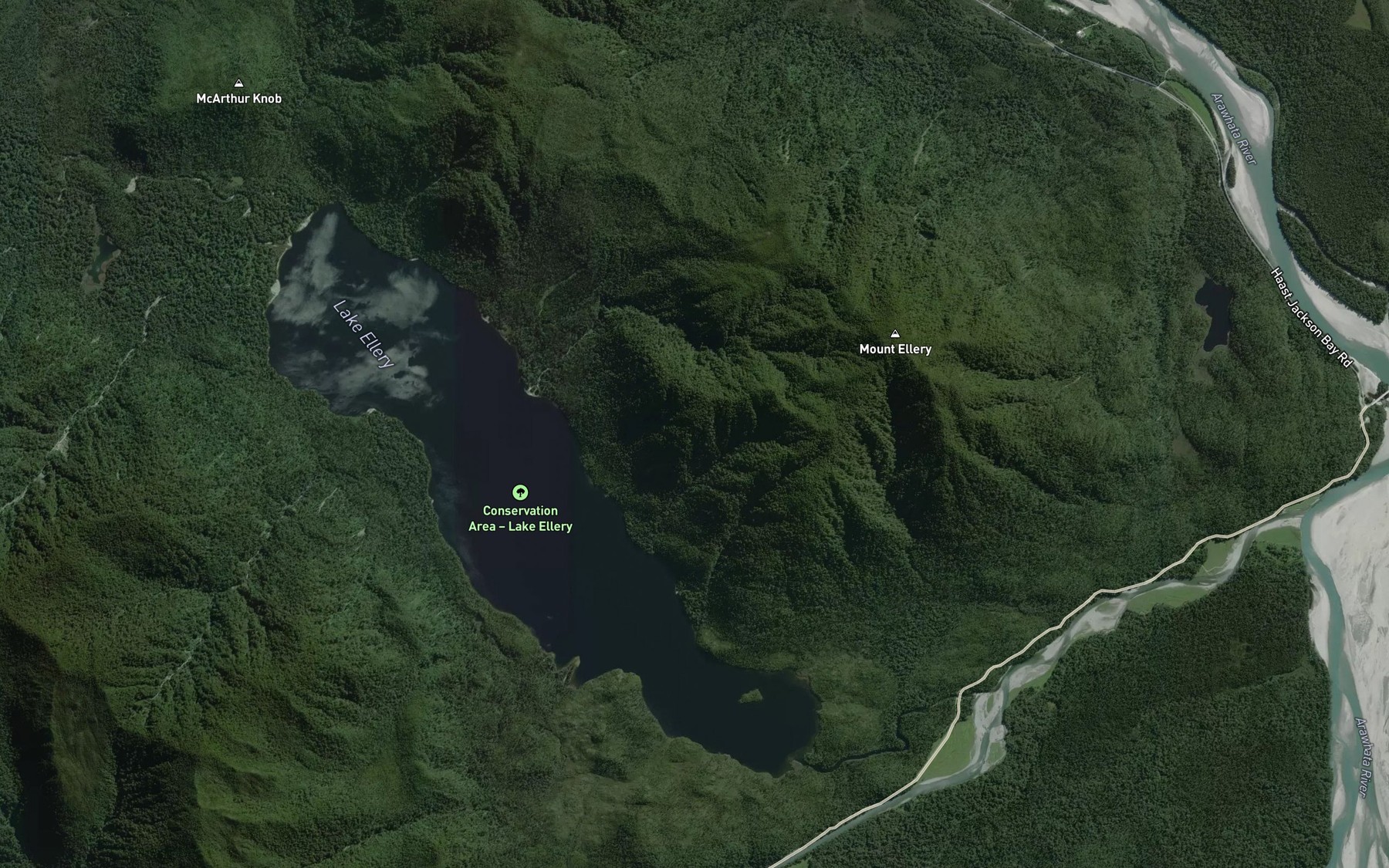 Satellite map of the Silver Stream