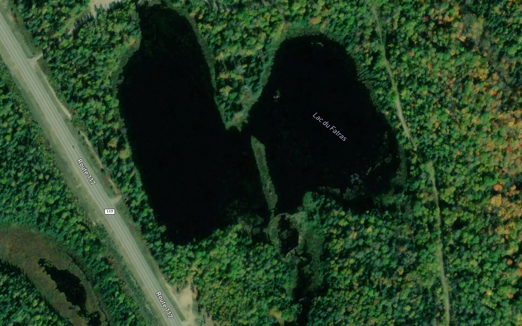 Satellite map of the Lac du Fatras