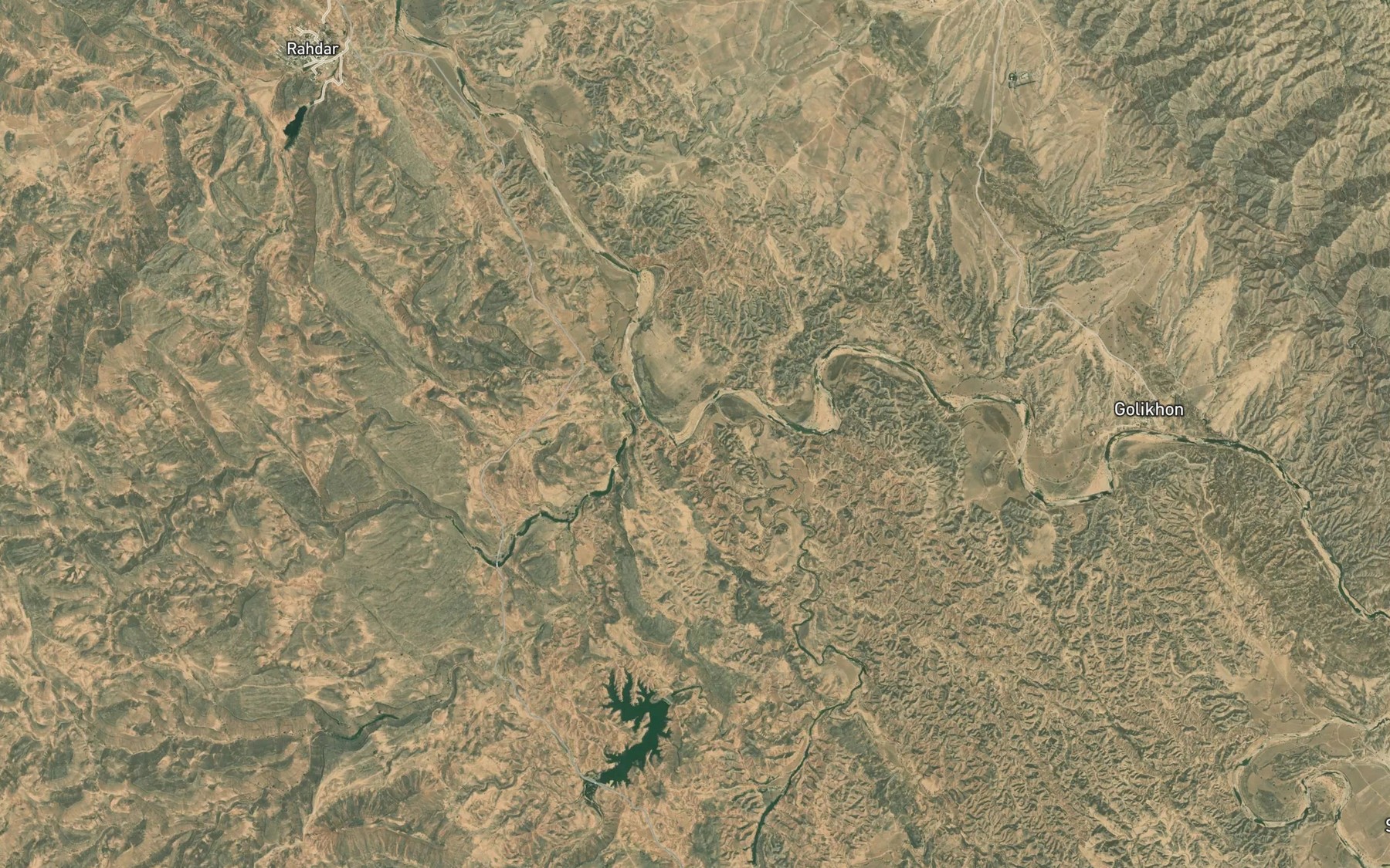 Satellite map of the Rudkhaneh-ye Shur