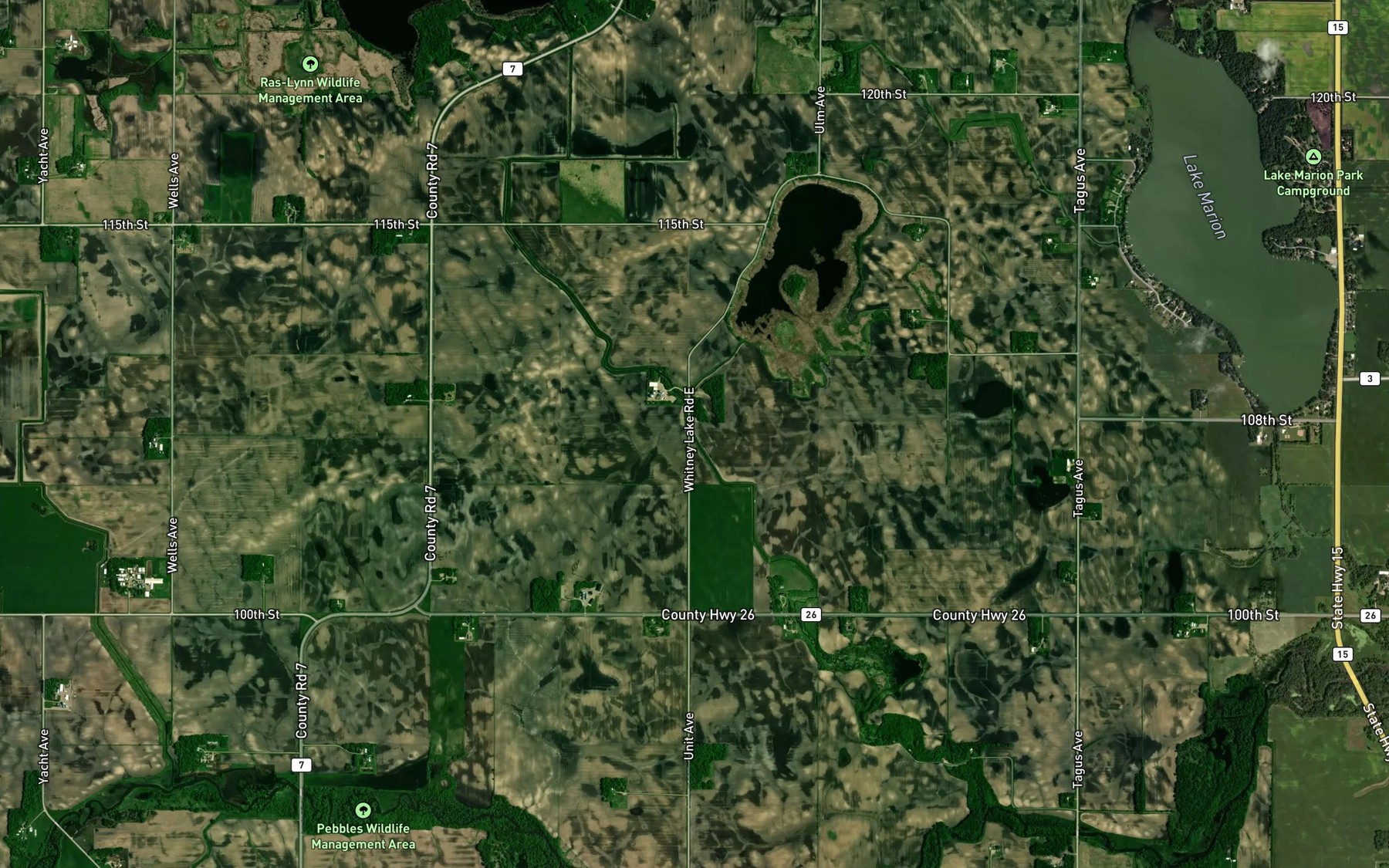 Satellite map of the County Ditch Number Thirtythree