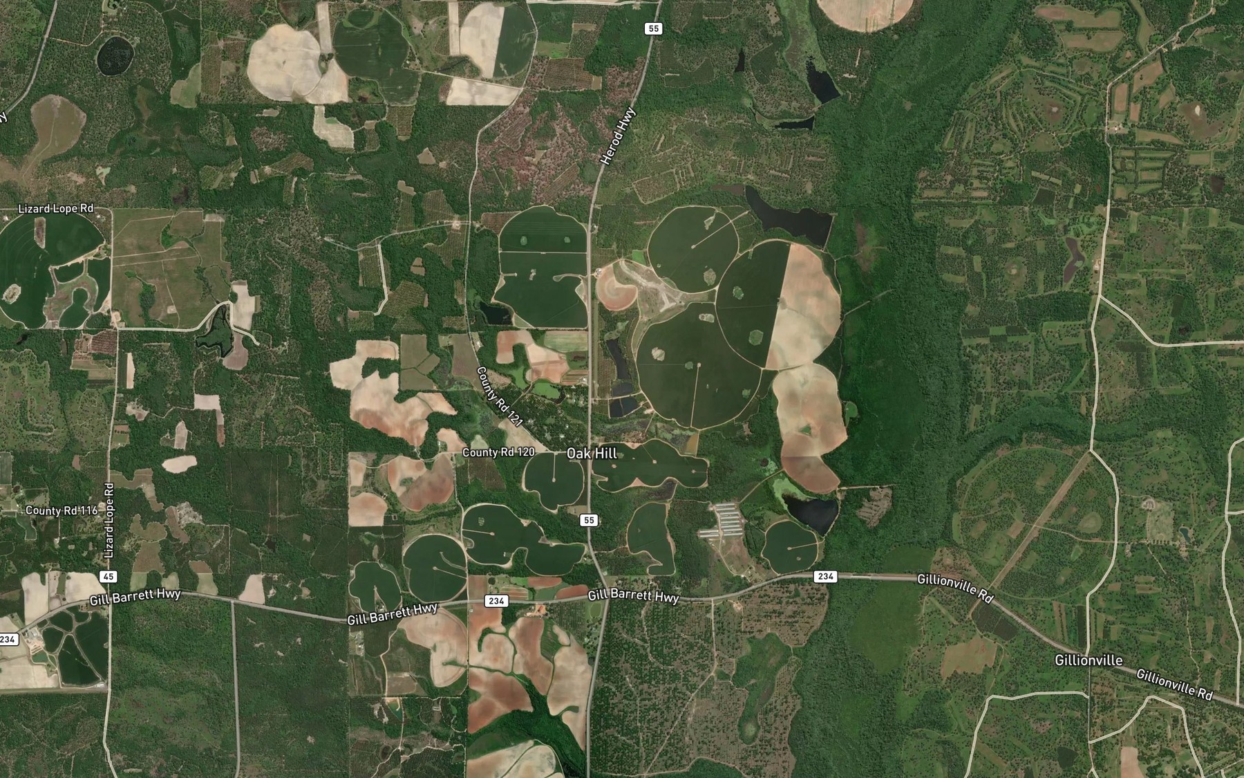 Satellite map of the Suddeth Lake