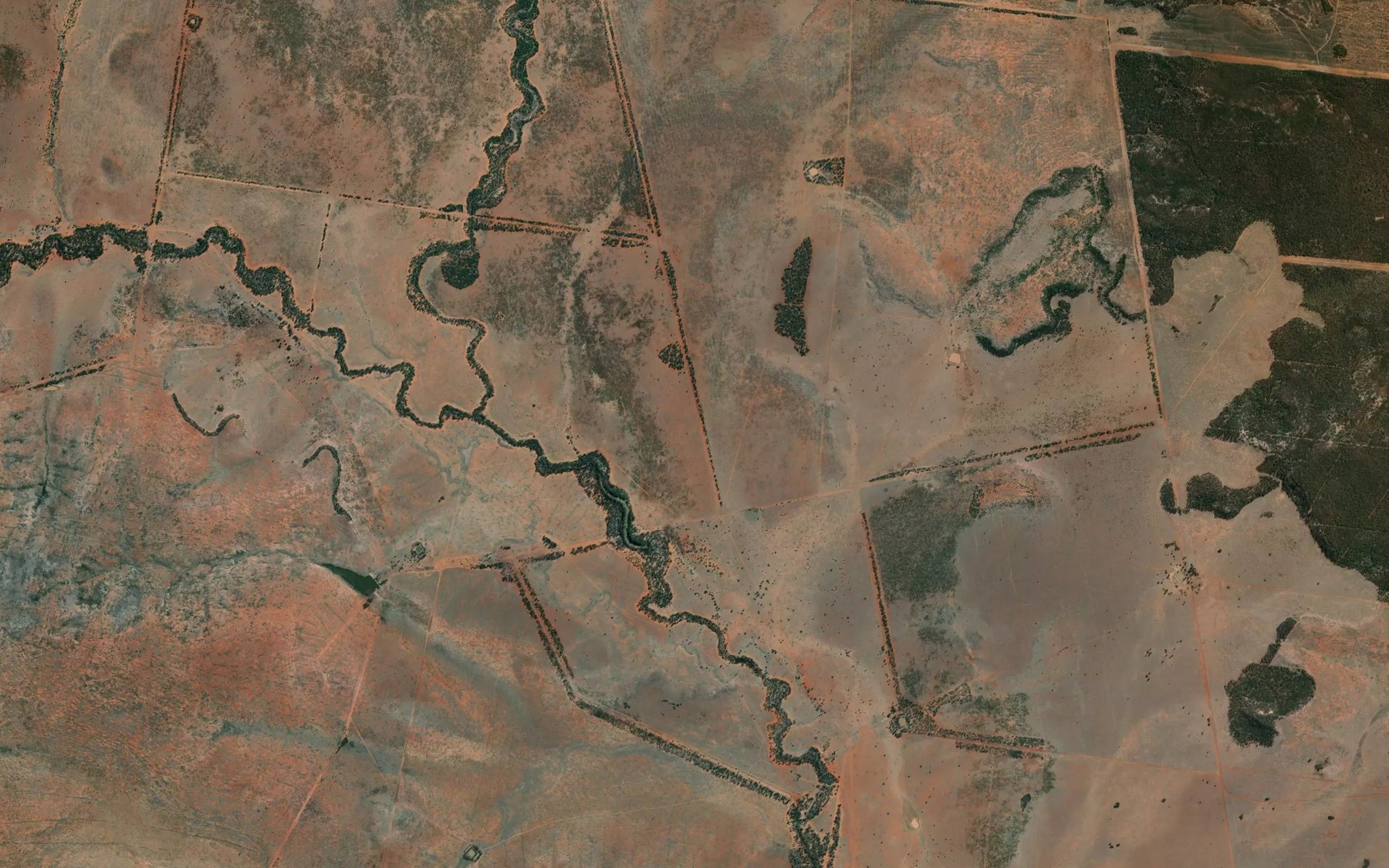 Satellite map of the Rocky Creek