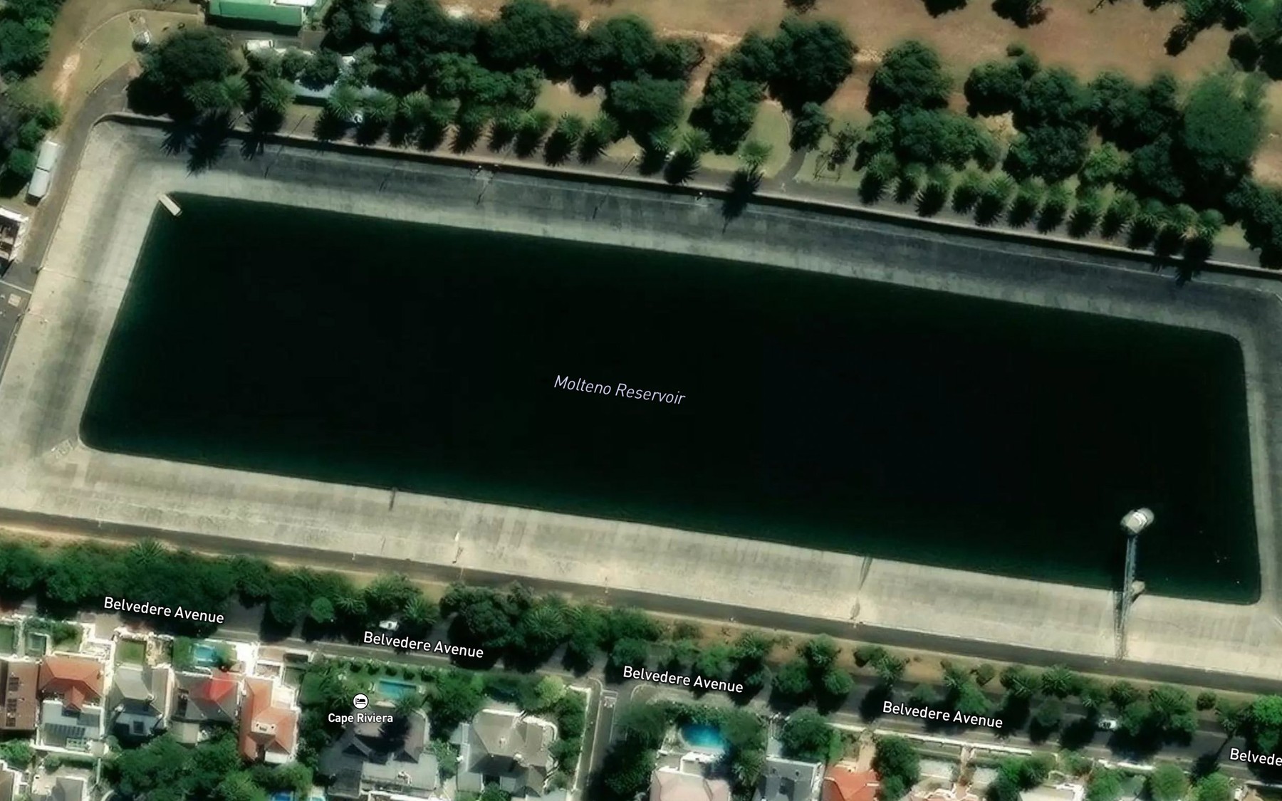 Satellite map of the Molteno Reservoir