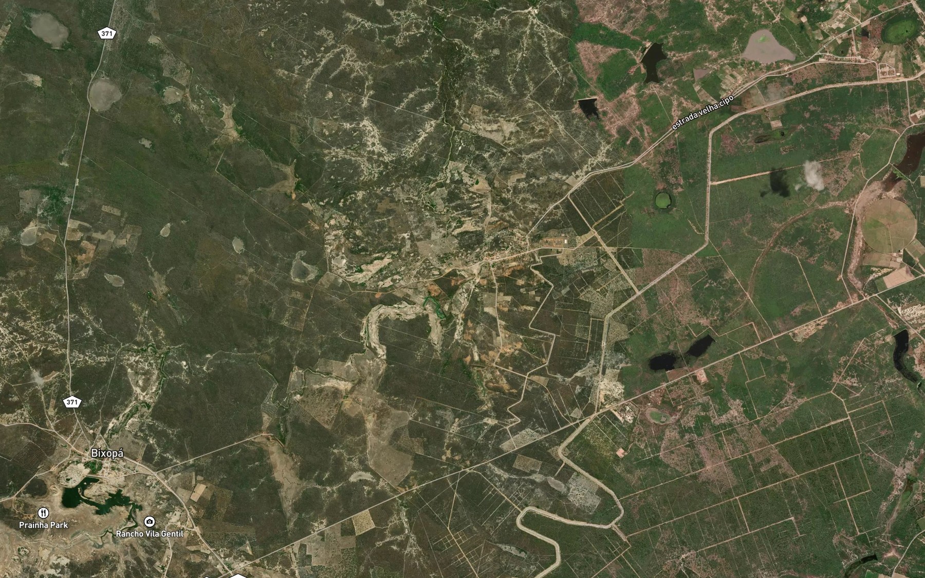 Satellite map of the Corrego Croata