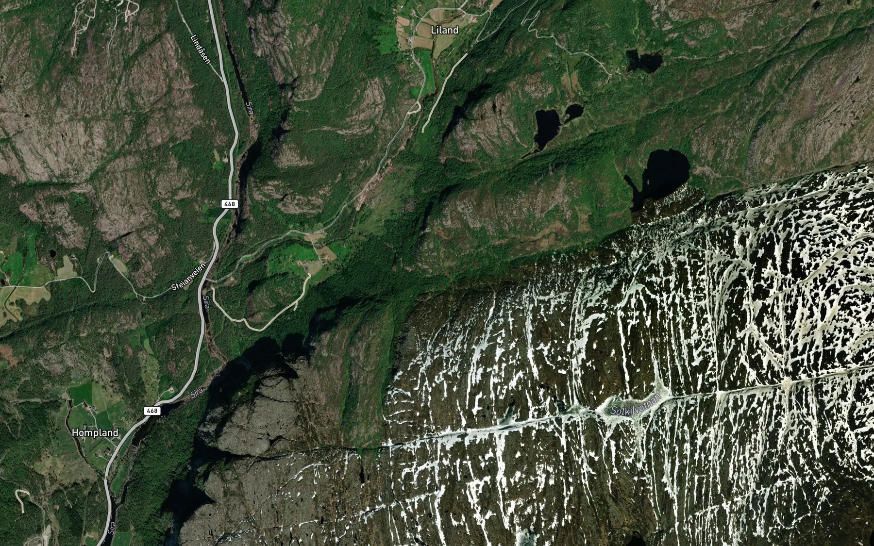 Satellite map of the Bakkestolbekken