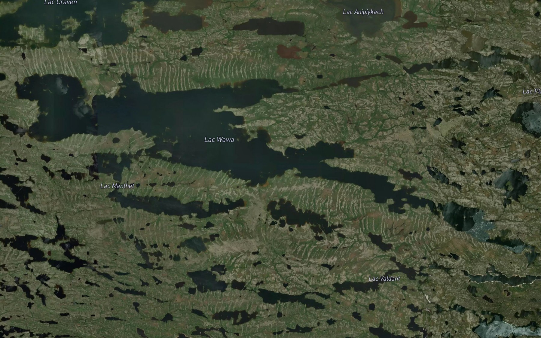 Satellite map of the Lac Wawa