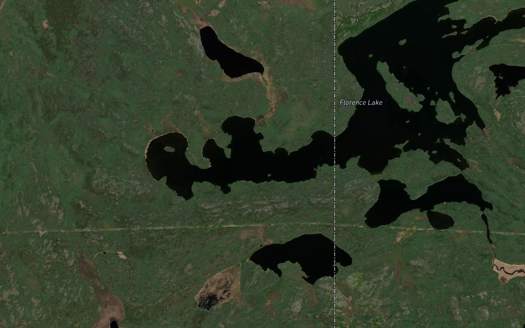 Satellite map of the Florence Lake