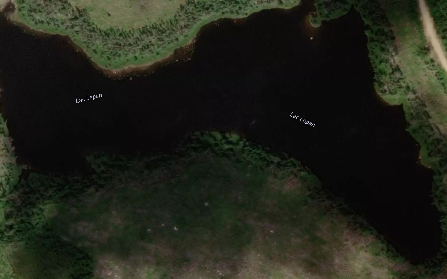Satellite map of the Lac Lepan