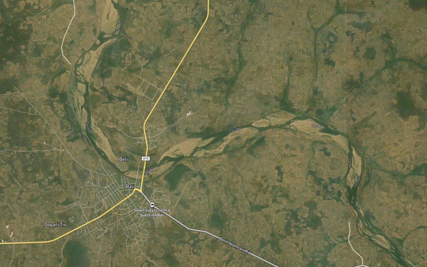 Satellite map of the River Kurmi