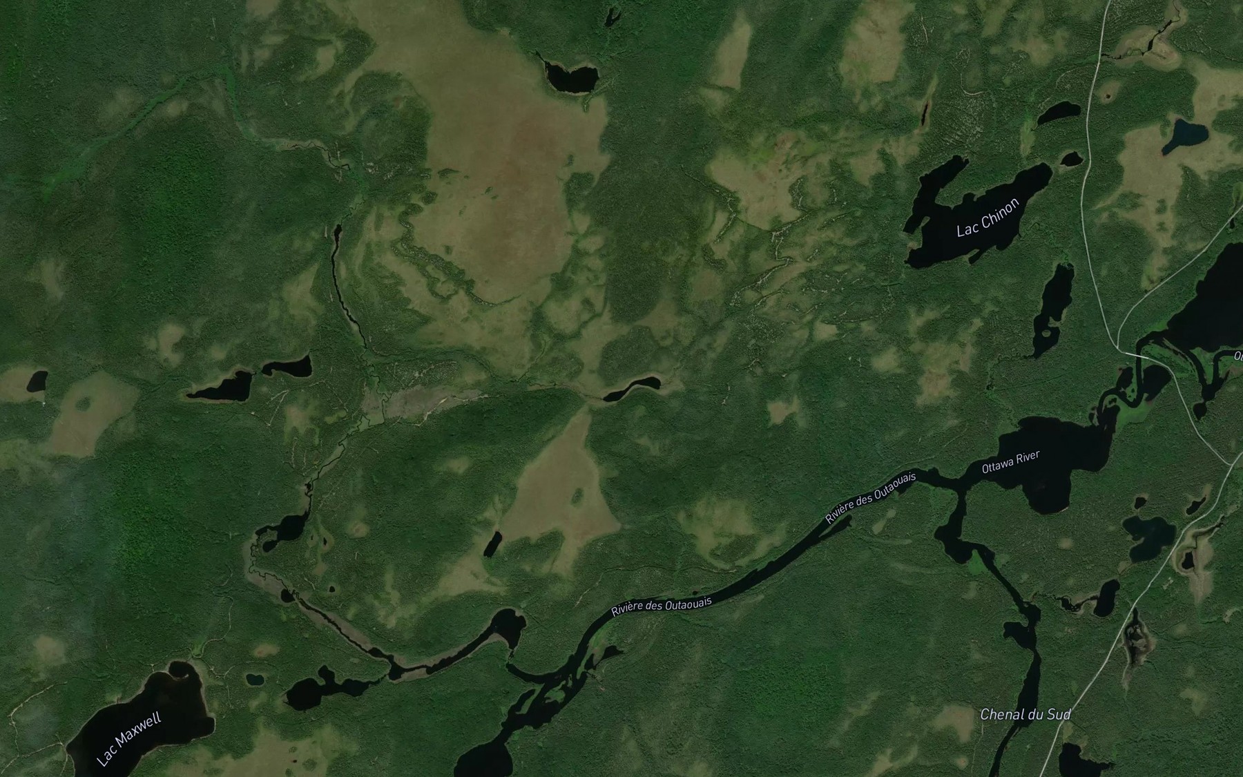 Satellite map of the Lac Lonnberg