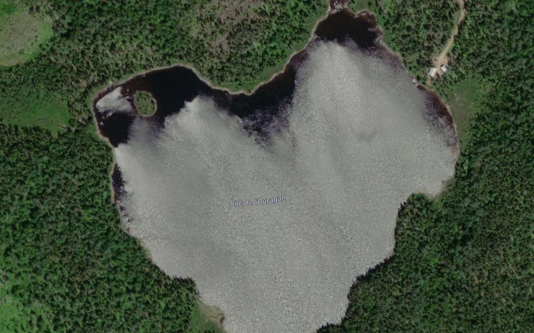 Satellite map of the Lac de l'Ouragan