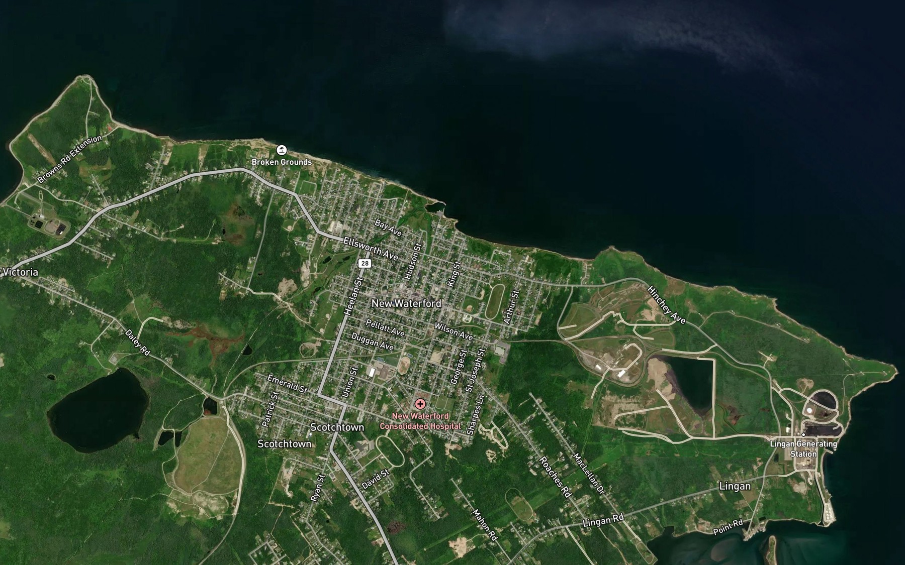 Satellite map of the The Barachois