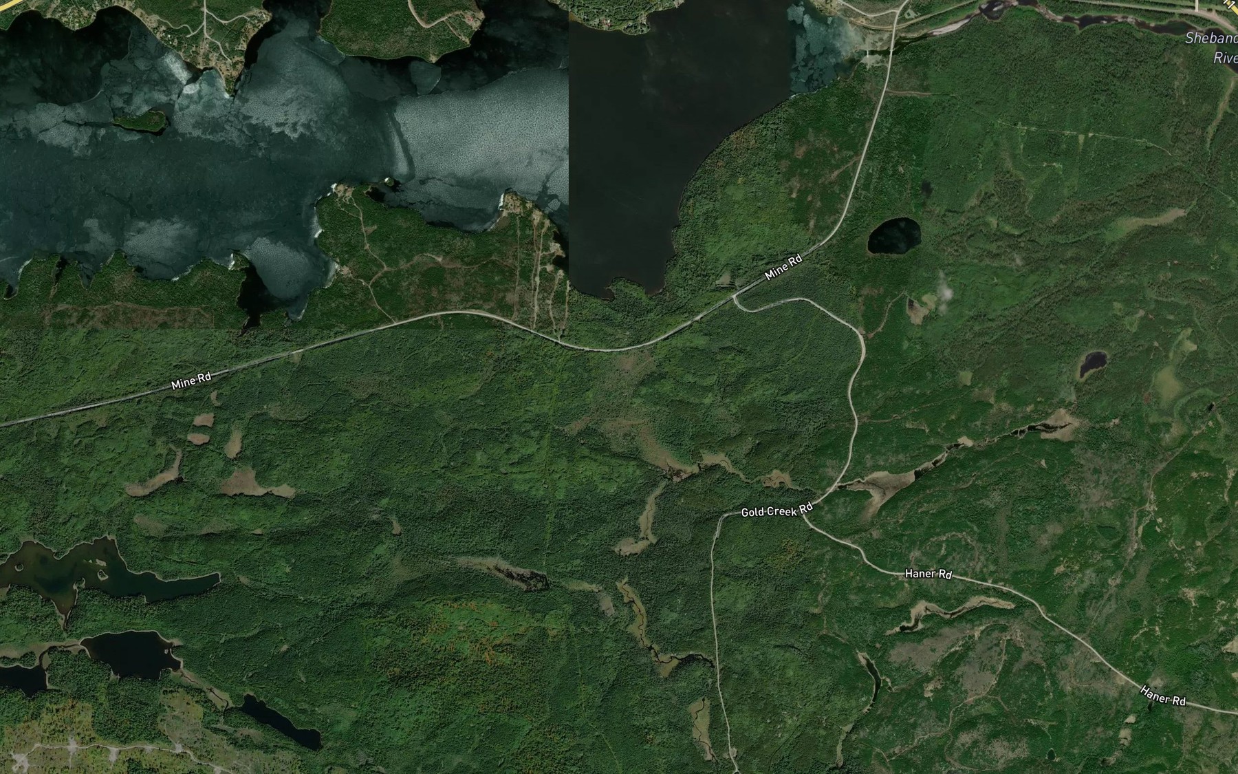 Satellite map of the Green Bay