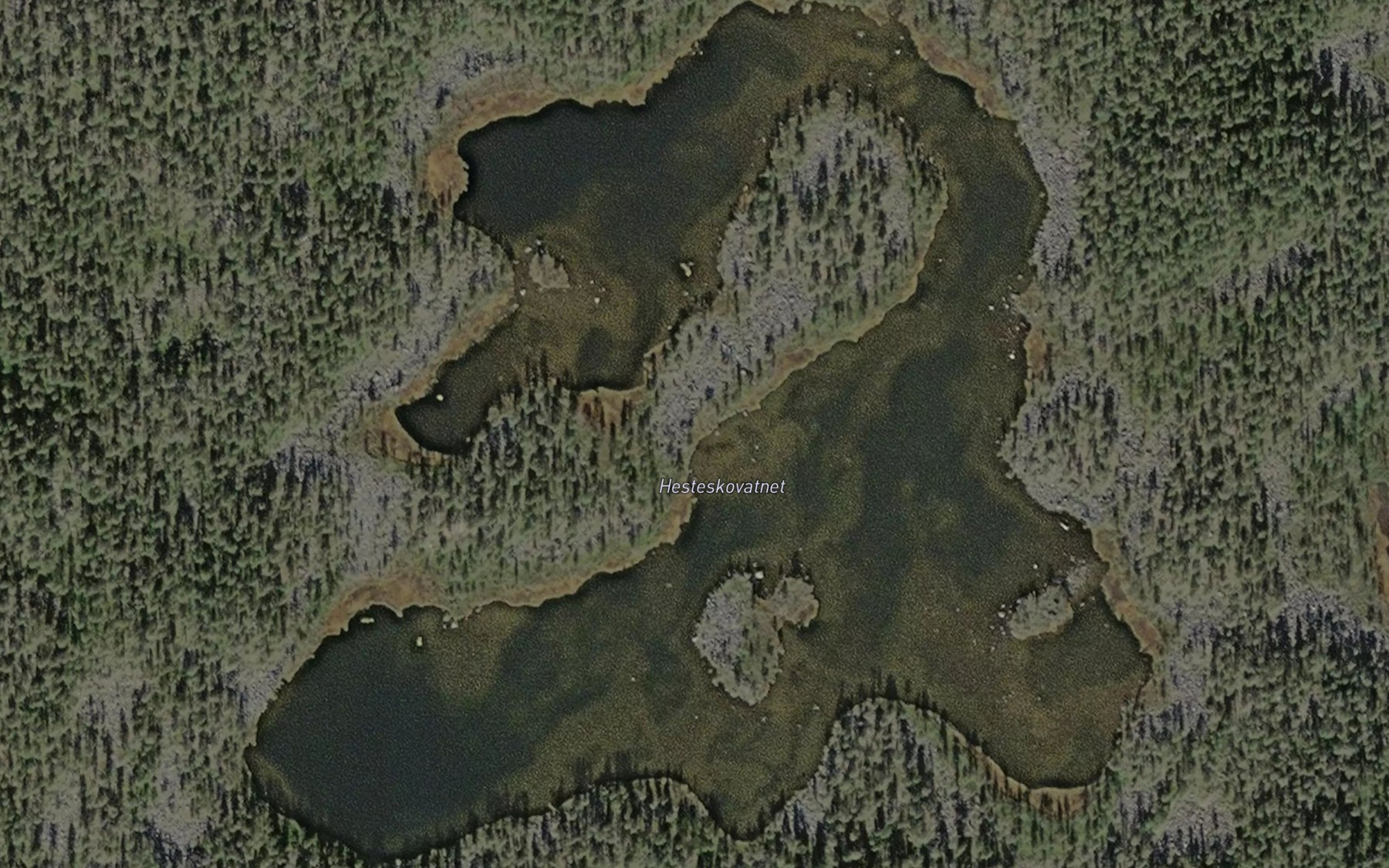 Satellite map of the Hesteskovatnet