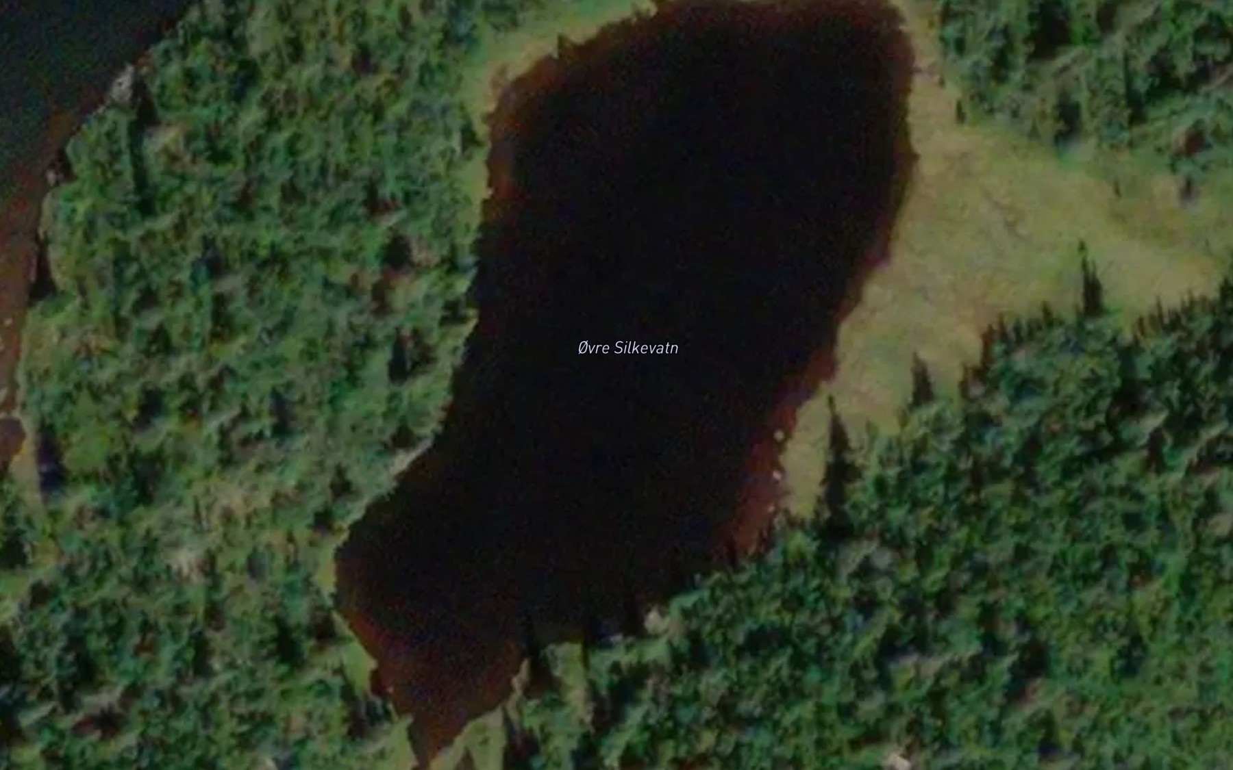 Satellite map of the Ovre Silkevatn
