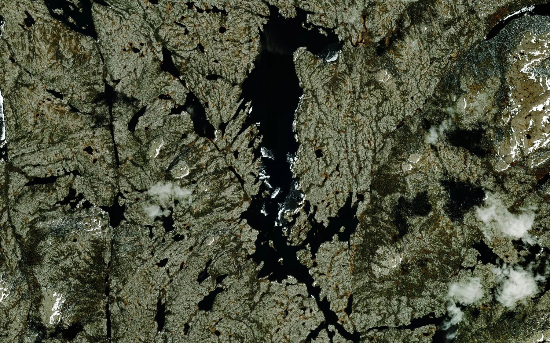 Satellite map of the Lac Ganoche
