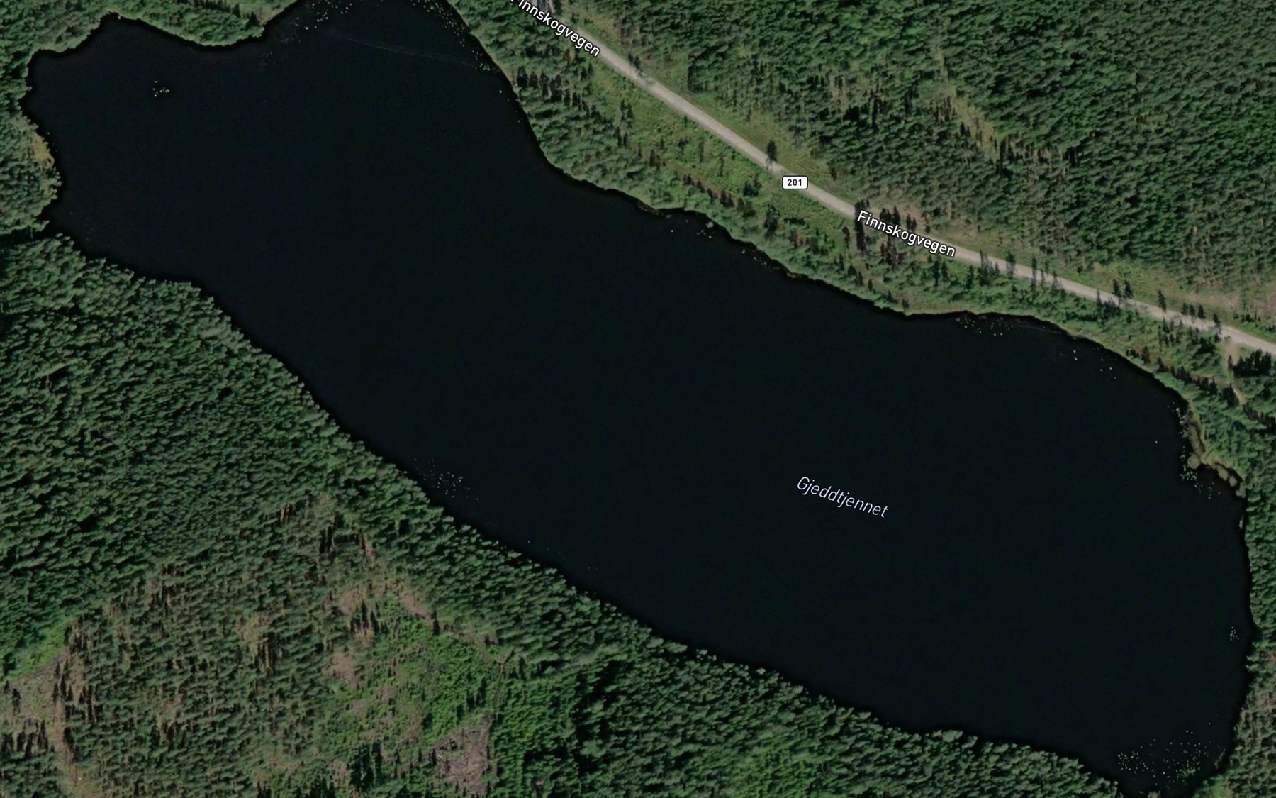 Satellite map of the Gjedtjennet