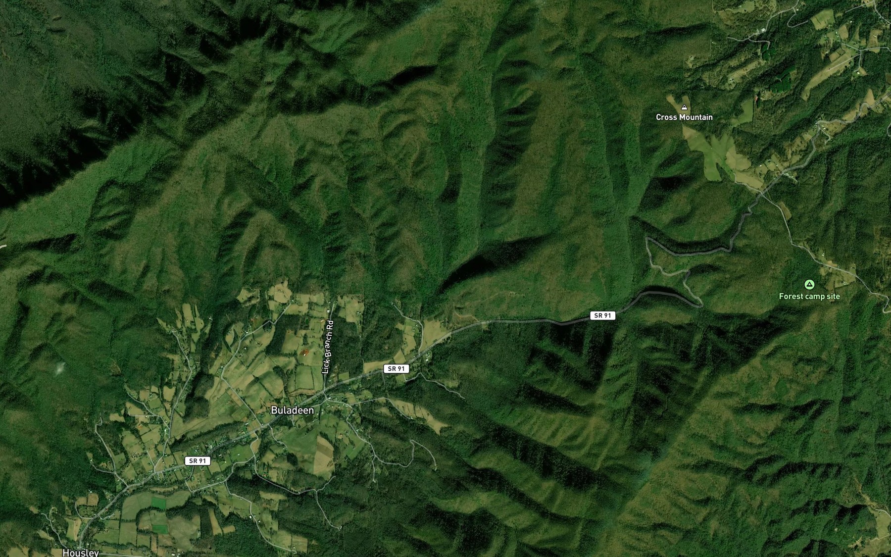 Satellite map of the Pole Branch
