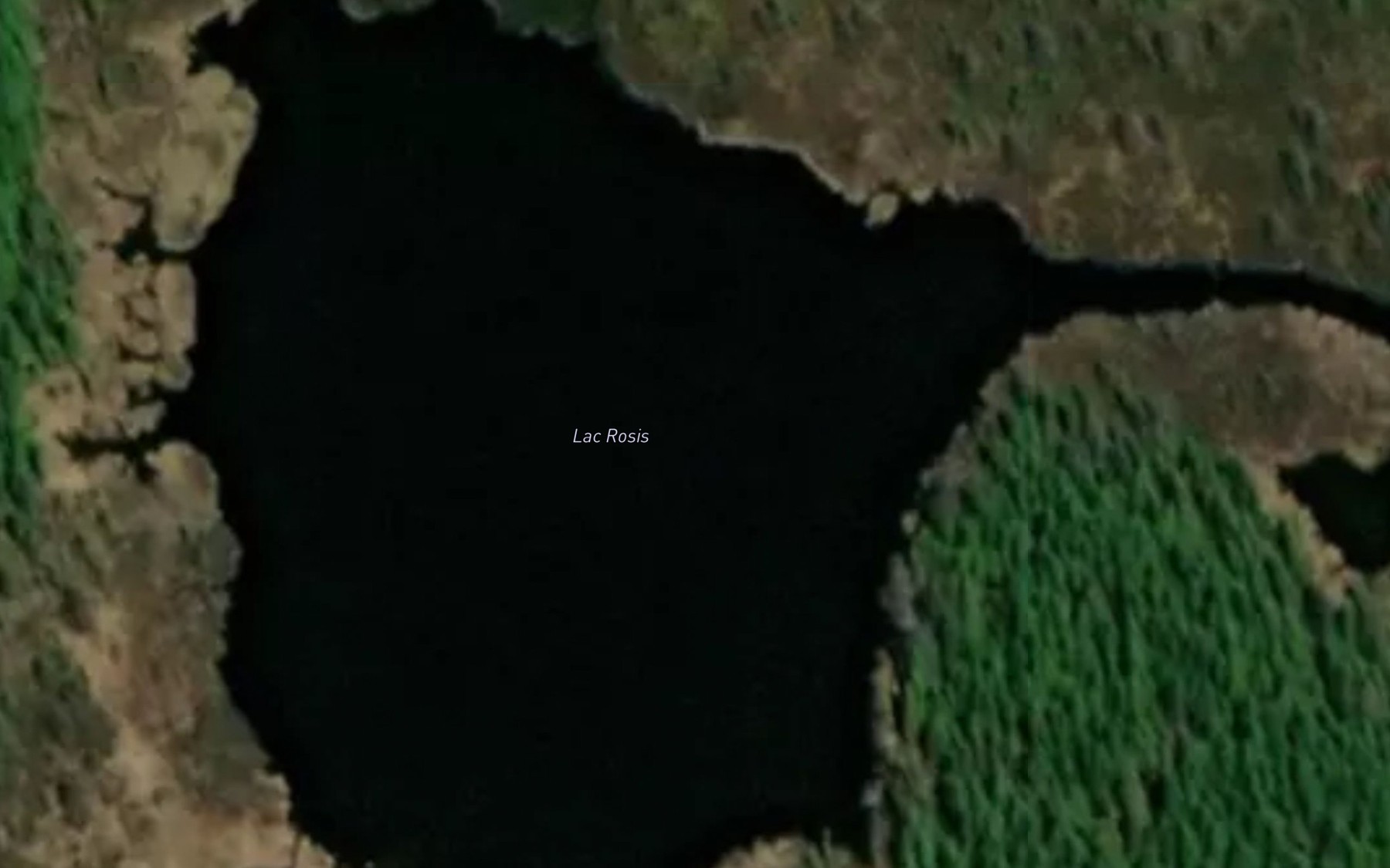 Satellite map of the Lac Rosis