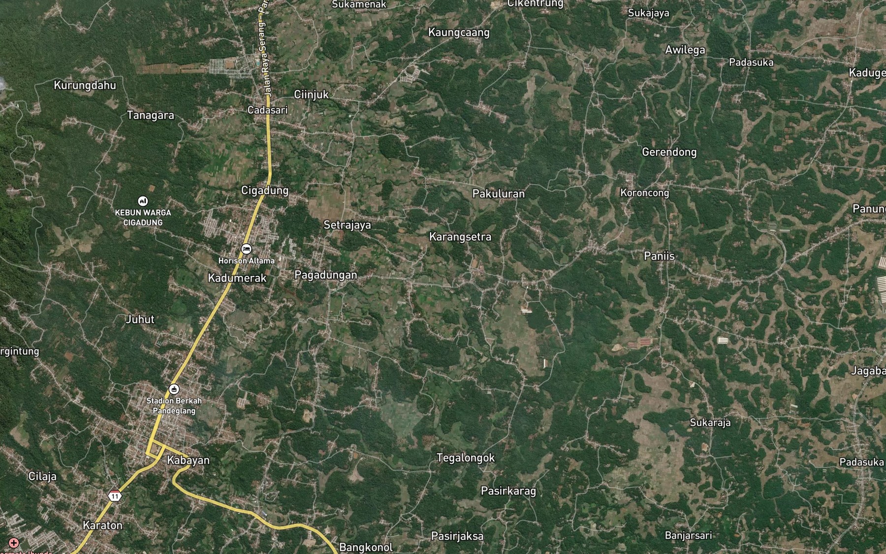 Satellite map of the Ci Loyang