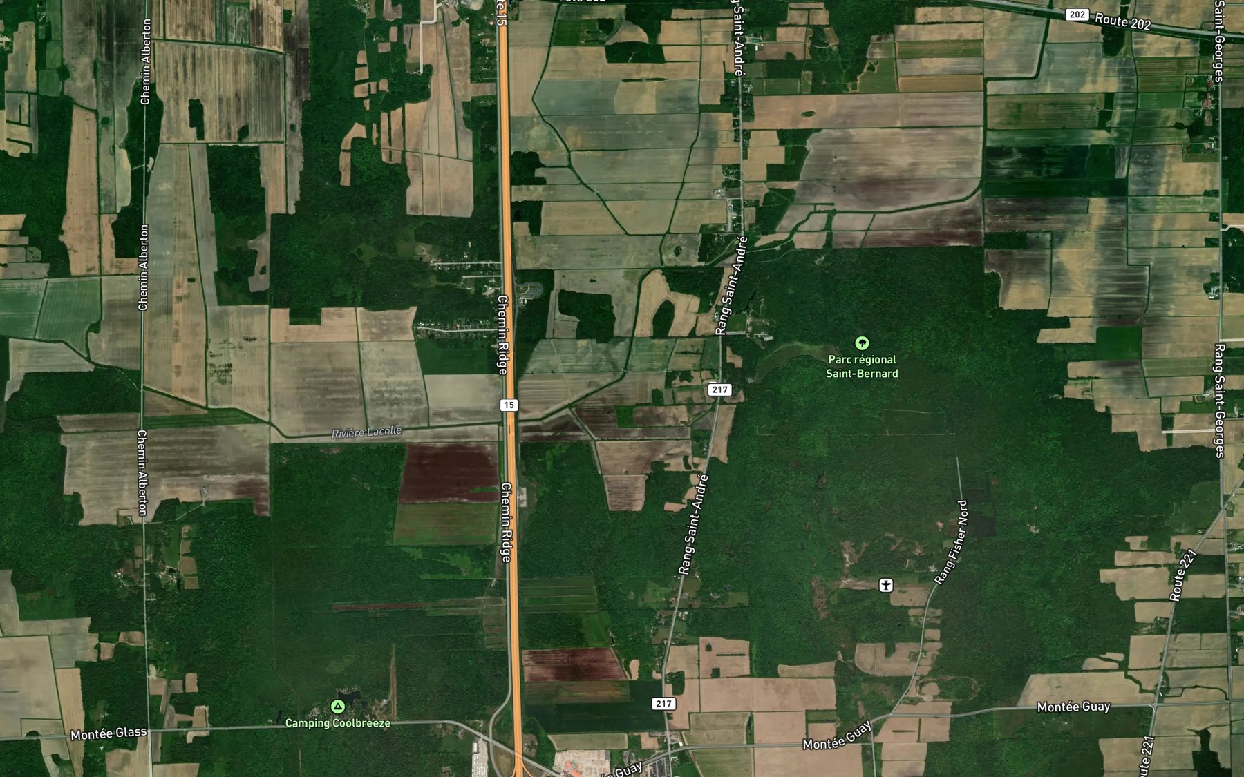 Satellite map of the Ruisseau Hough