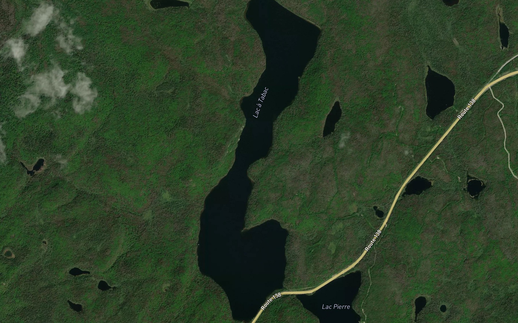 Satellite map of the Lac a Tabac