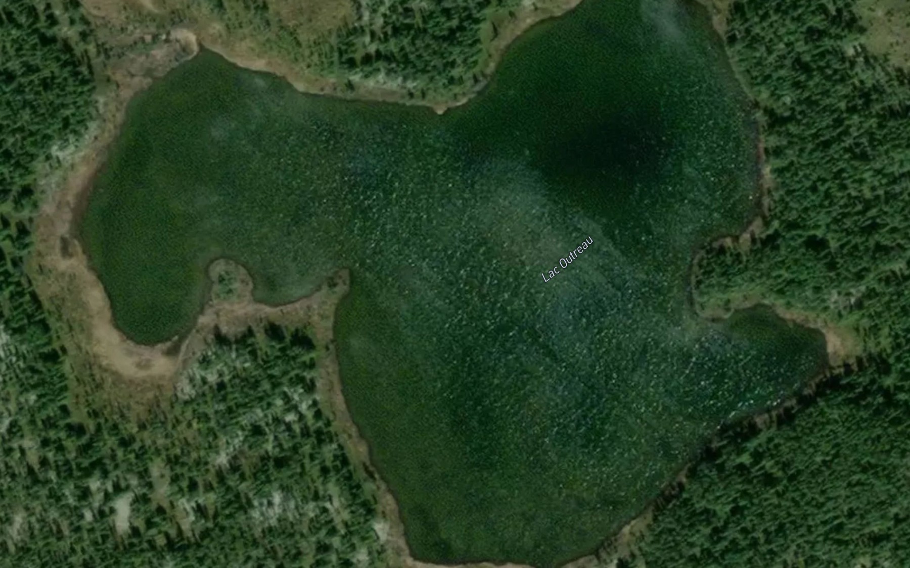 Satellite map of the Lac Outreau