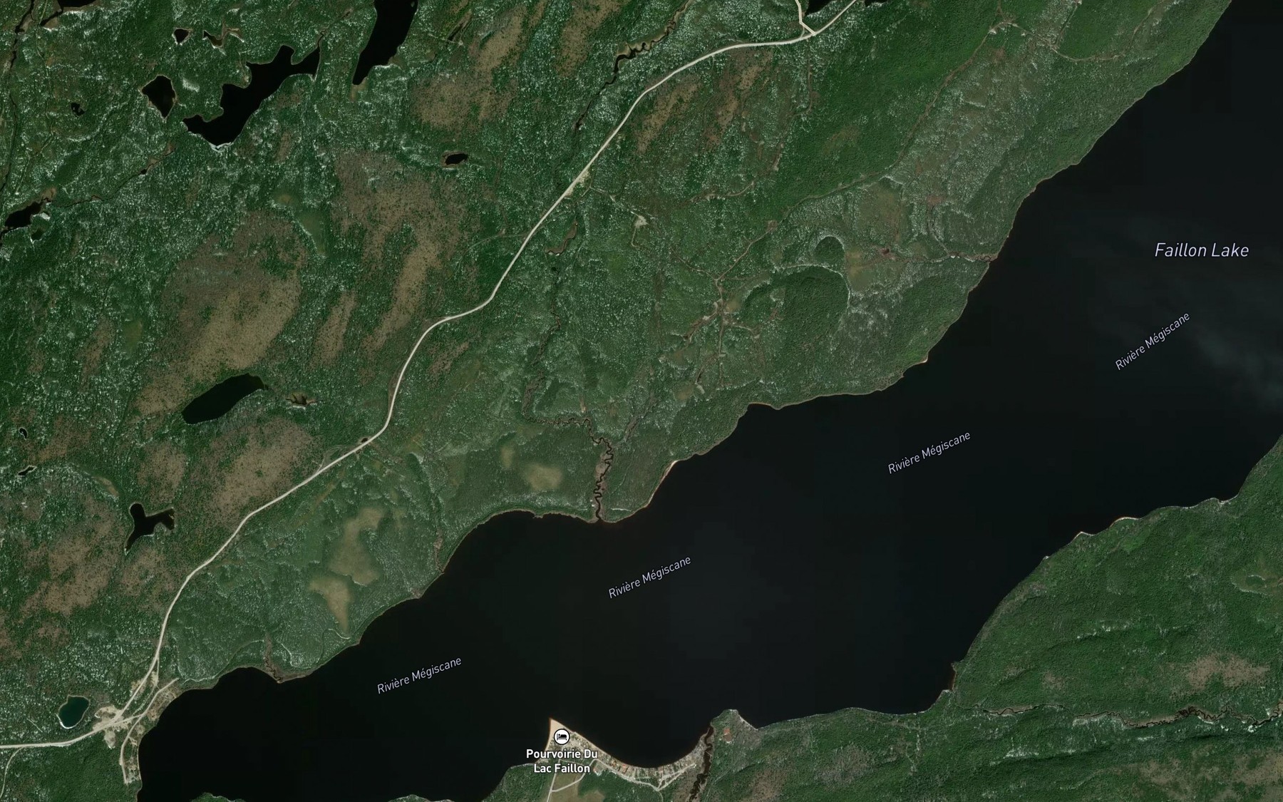 Satellite map of the Ruisseau Godin