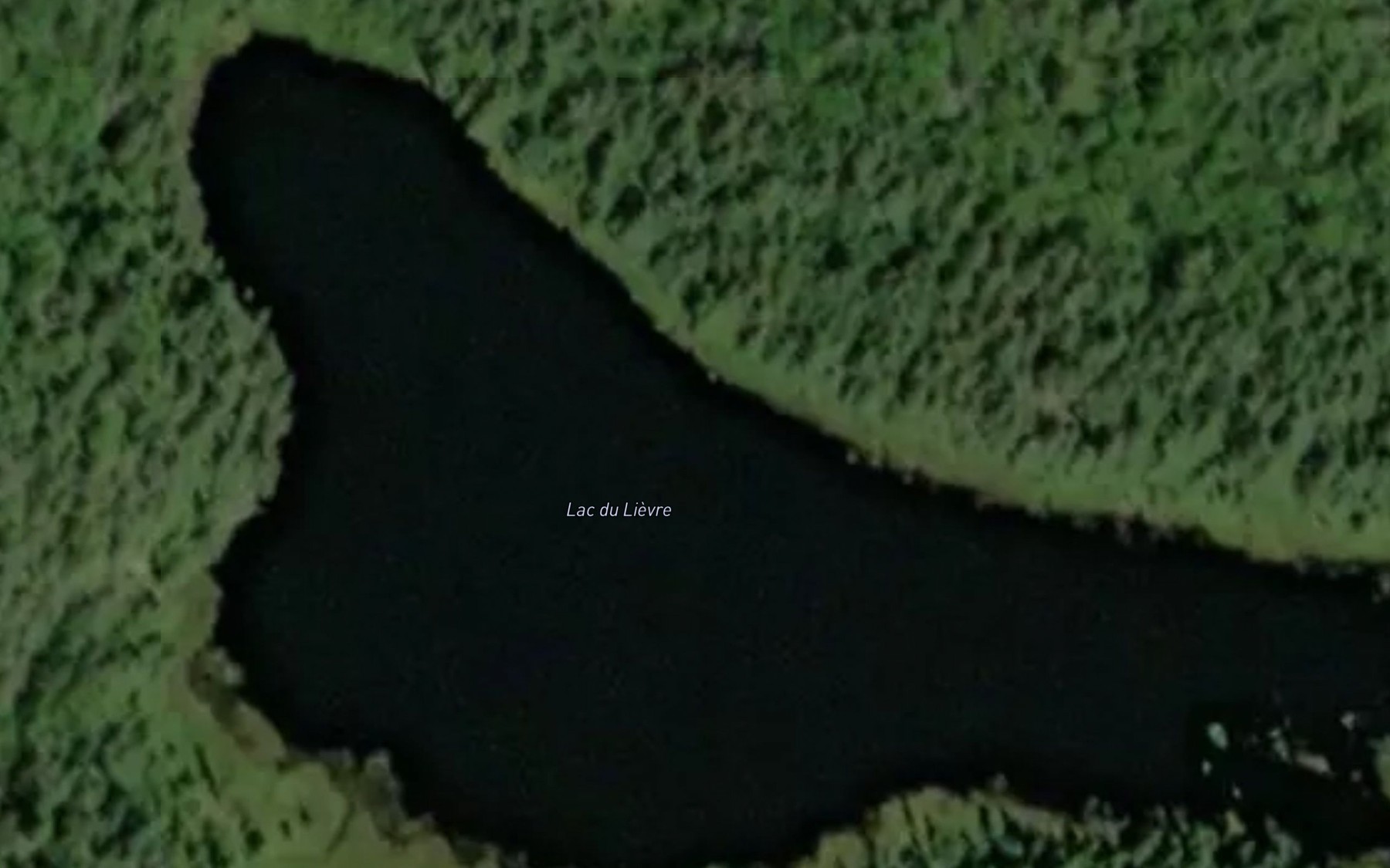 Satellite map of the Lac du Lievre