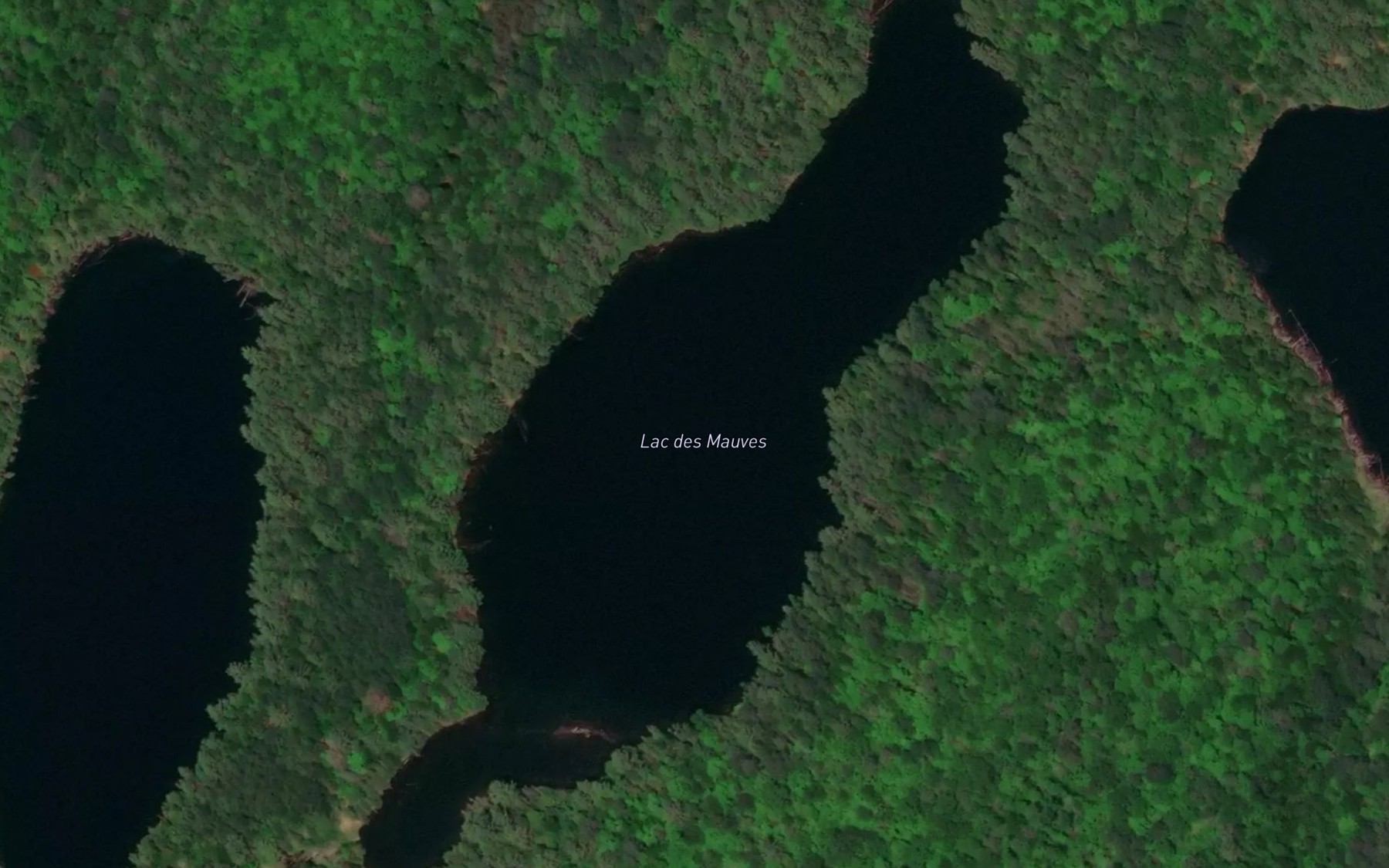 Satellite map of the Lac des Mauves