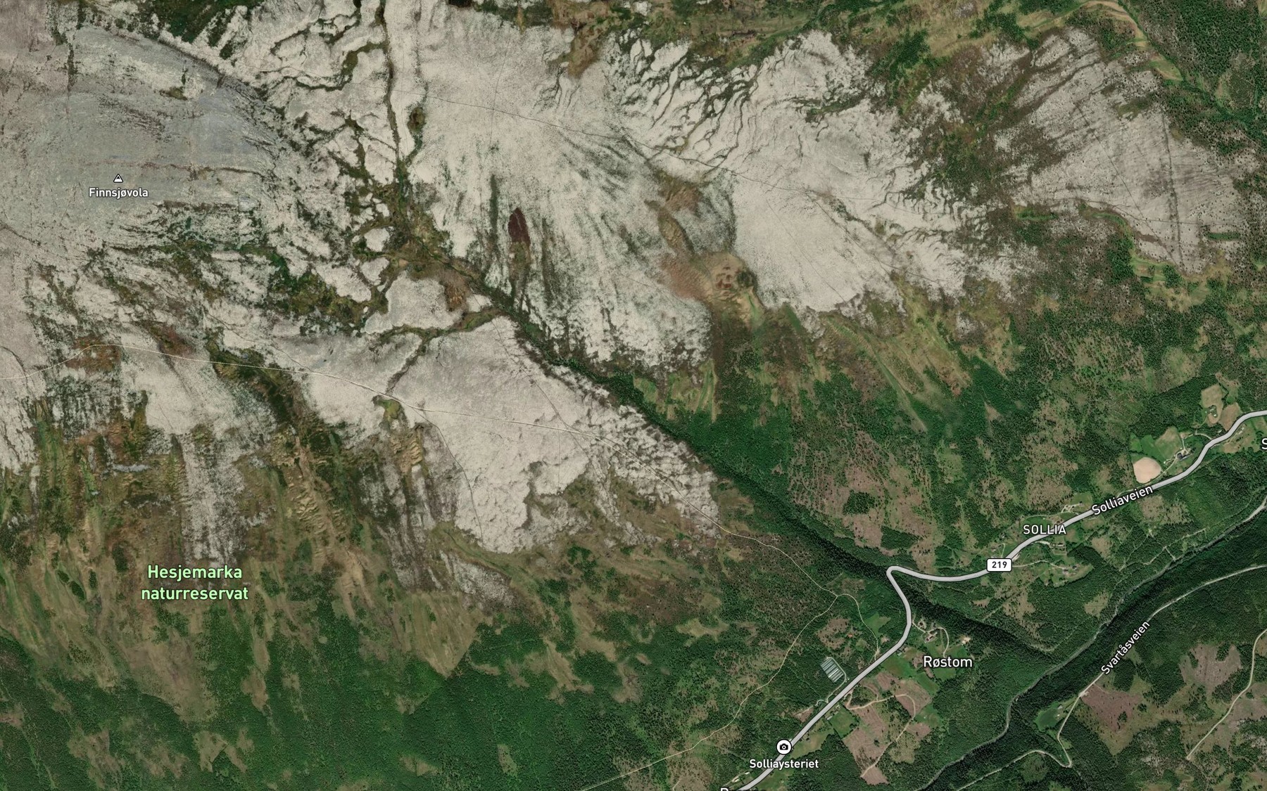 Satellite map of the Djupdalsbekken
