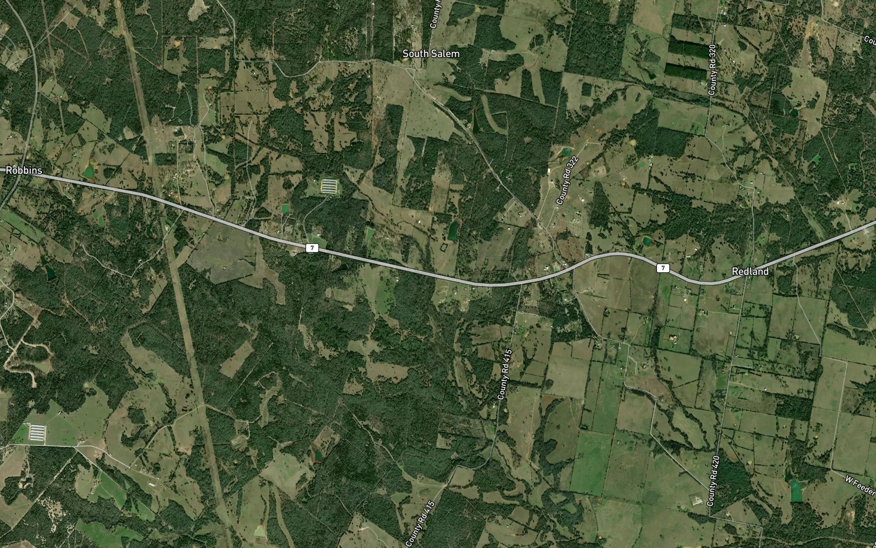 Satellite map of the Boyd Branch