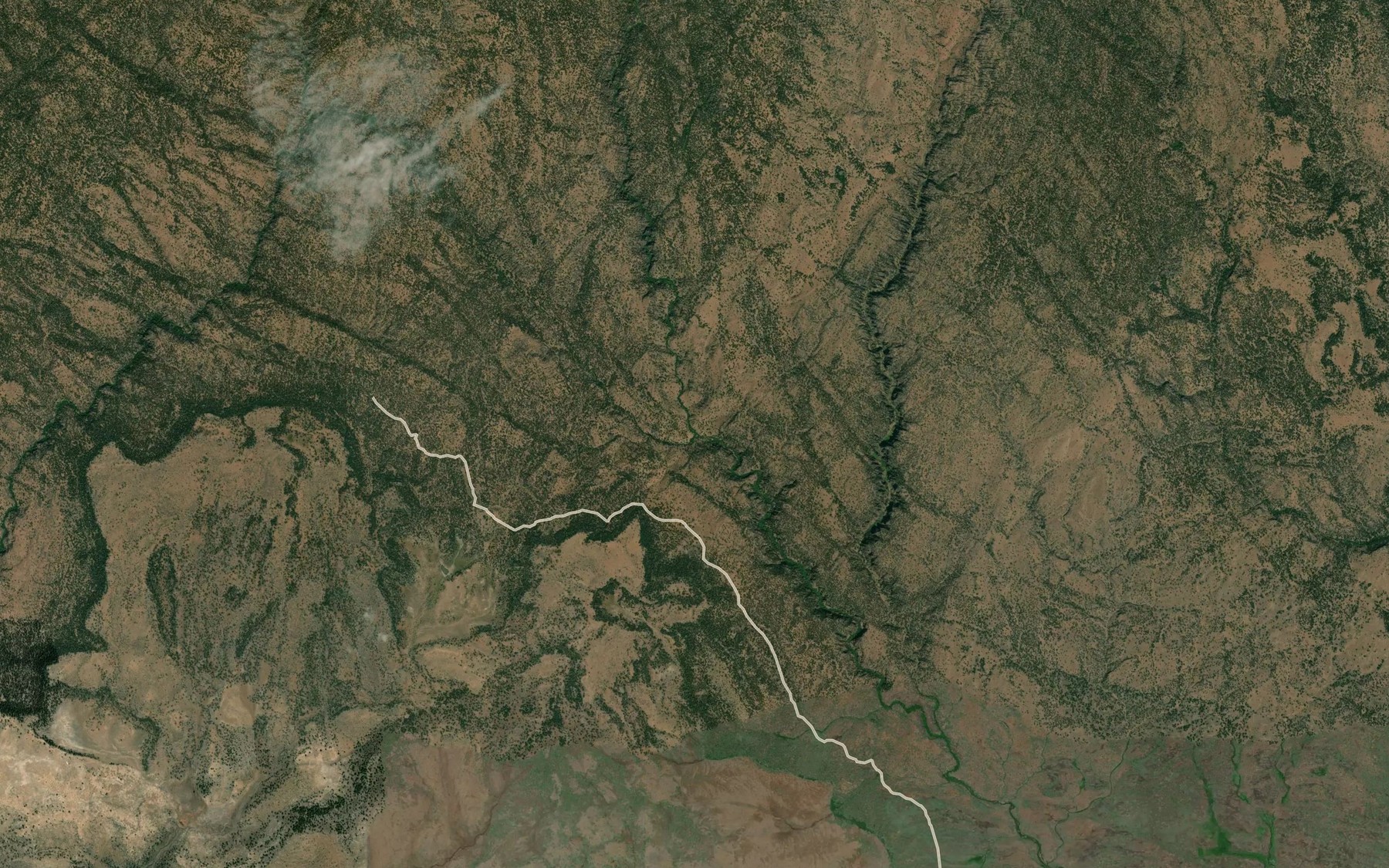 Satellite map of the Dons Creek