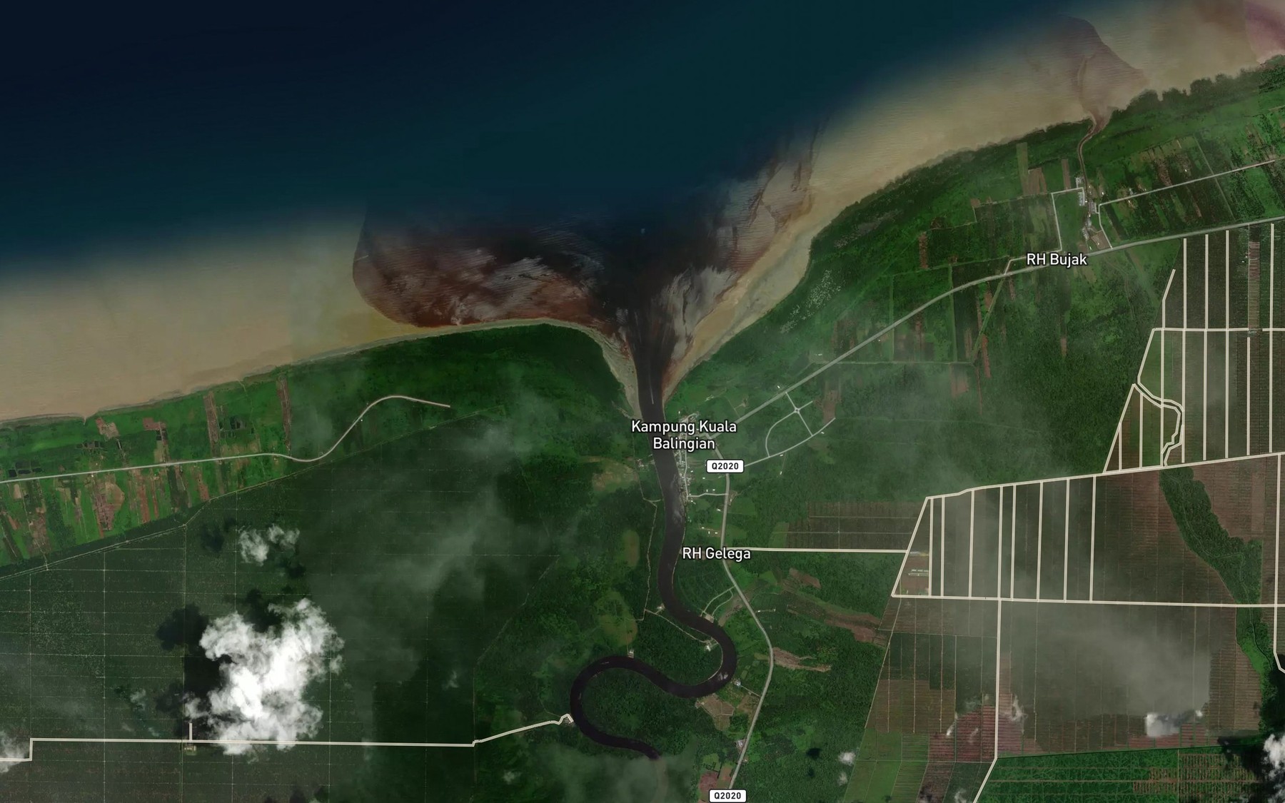 Satellite map of the Batang Balingian
