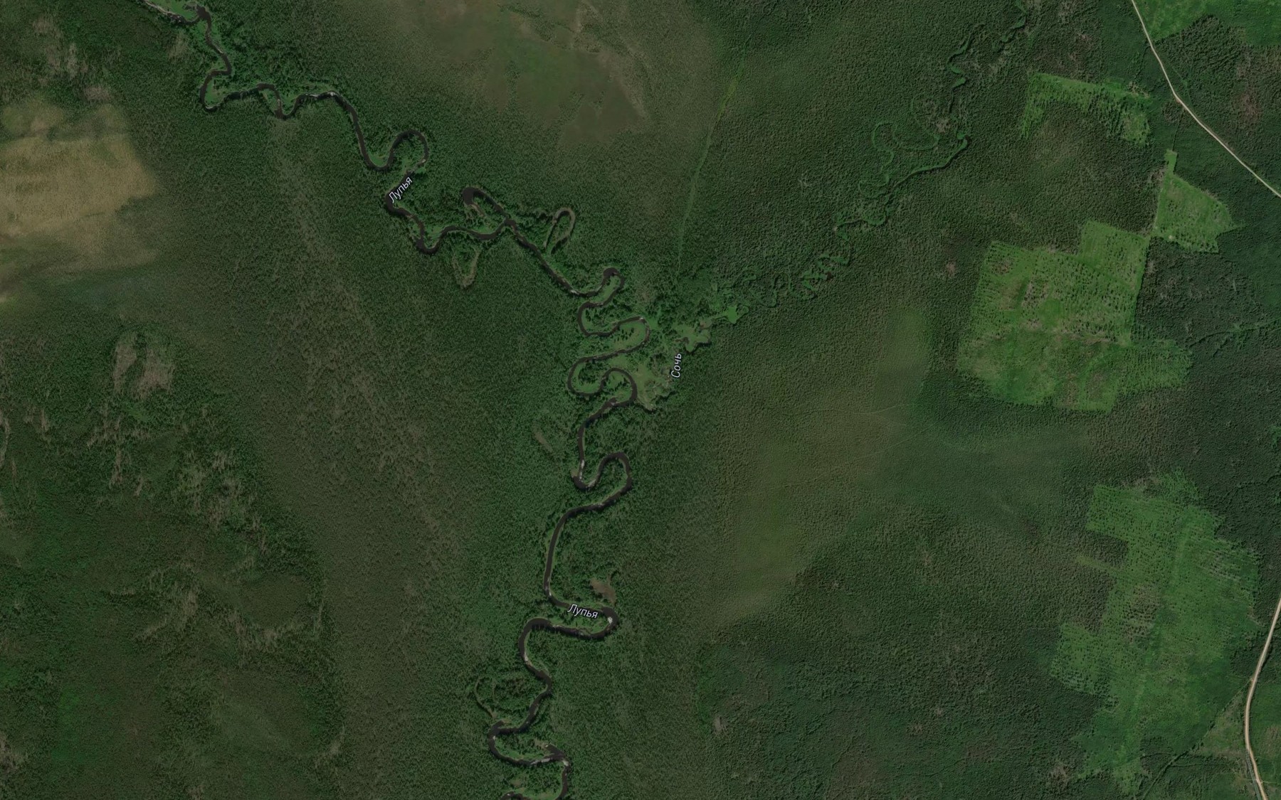 Satellite map of the Soch'