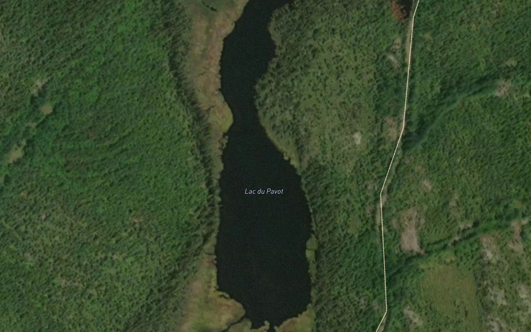 Satellite map of the Lac du Pavot